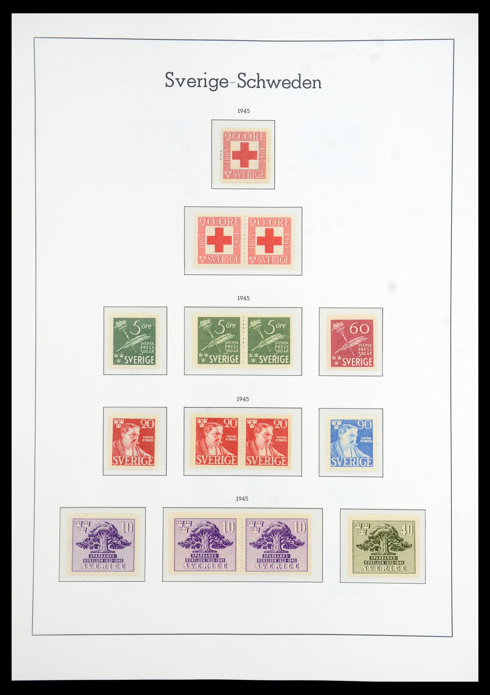 35778 028 - Postzegelverzameling 35778 Zweden 1855-1990.