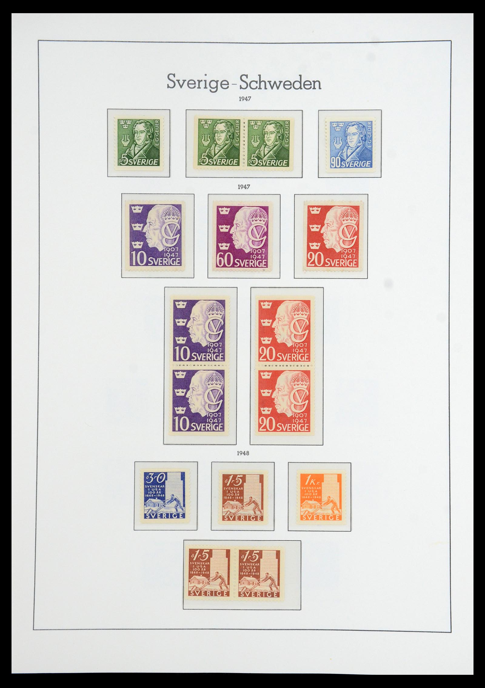 35778 030 - Postzegelverzameling 35778 Zweden 1855-1990.