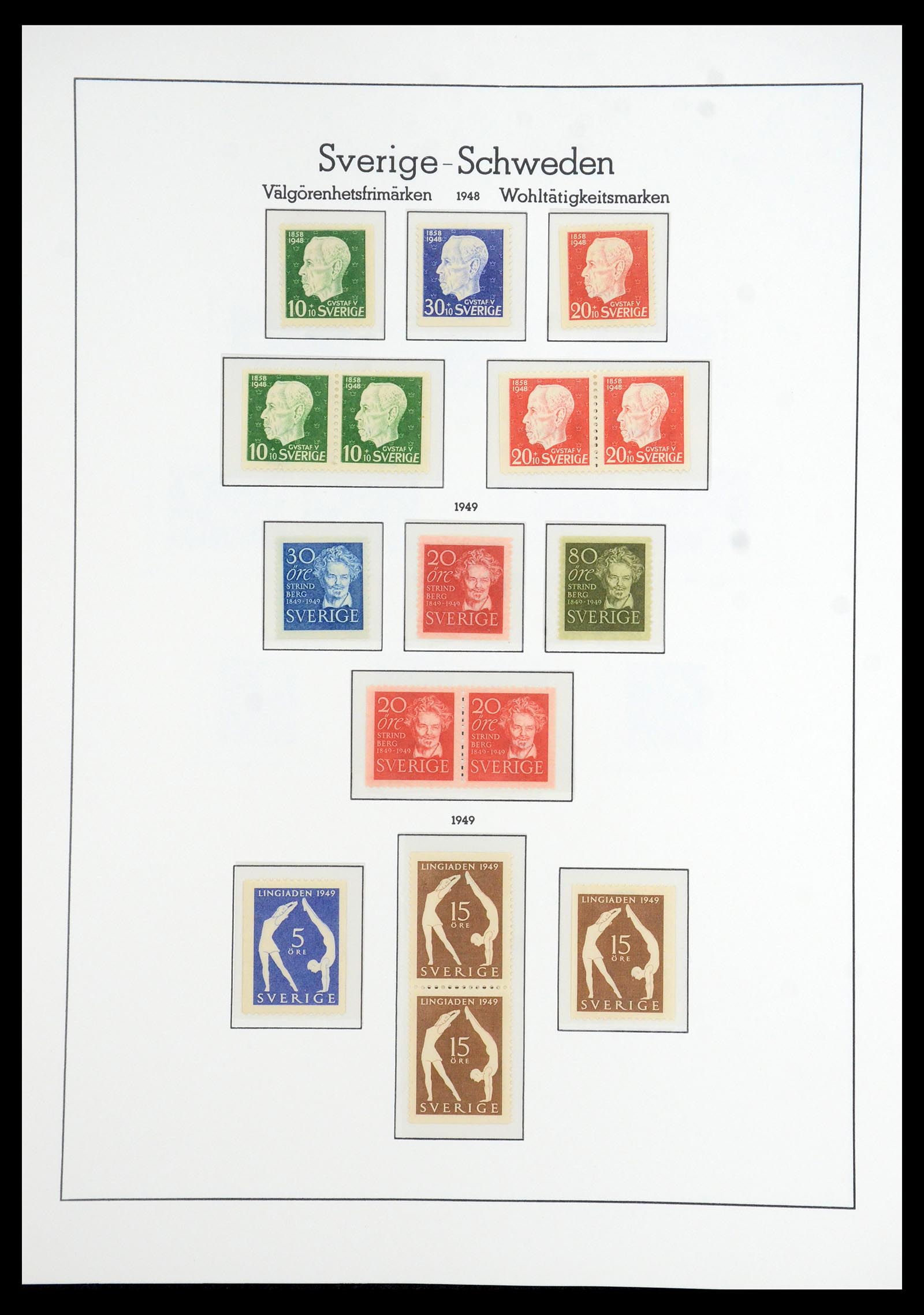 35778 032 - Postzegelverzameling 35778 Zweden 1855-1990.