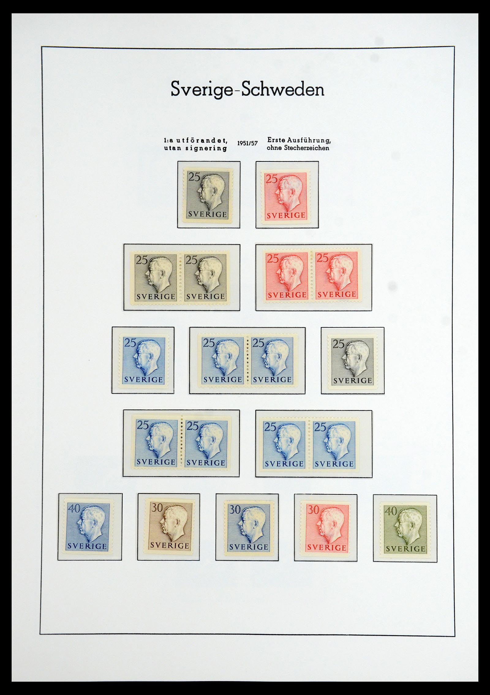 35778 035 - Postzegelverzameling 35778 Zweden 1855-1990.