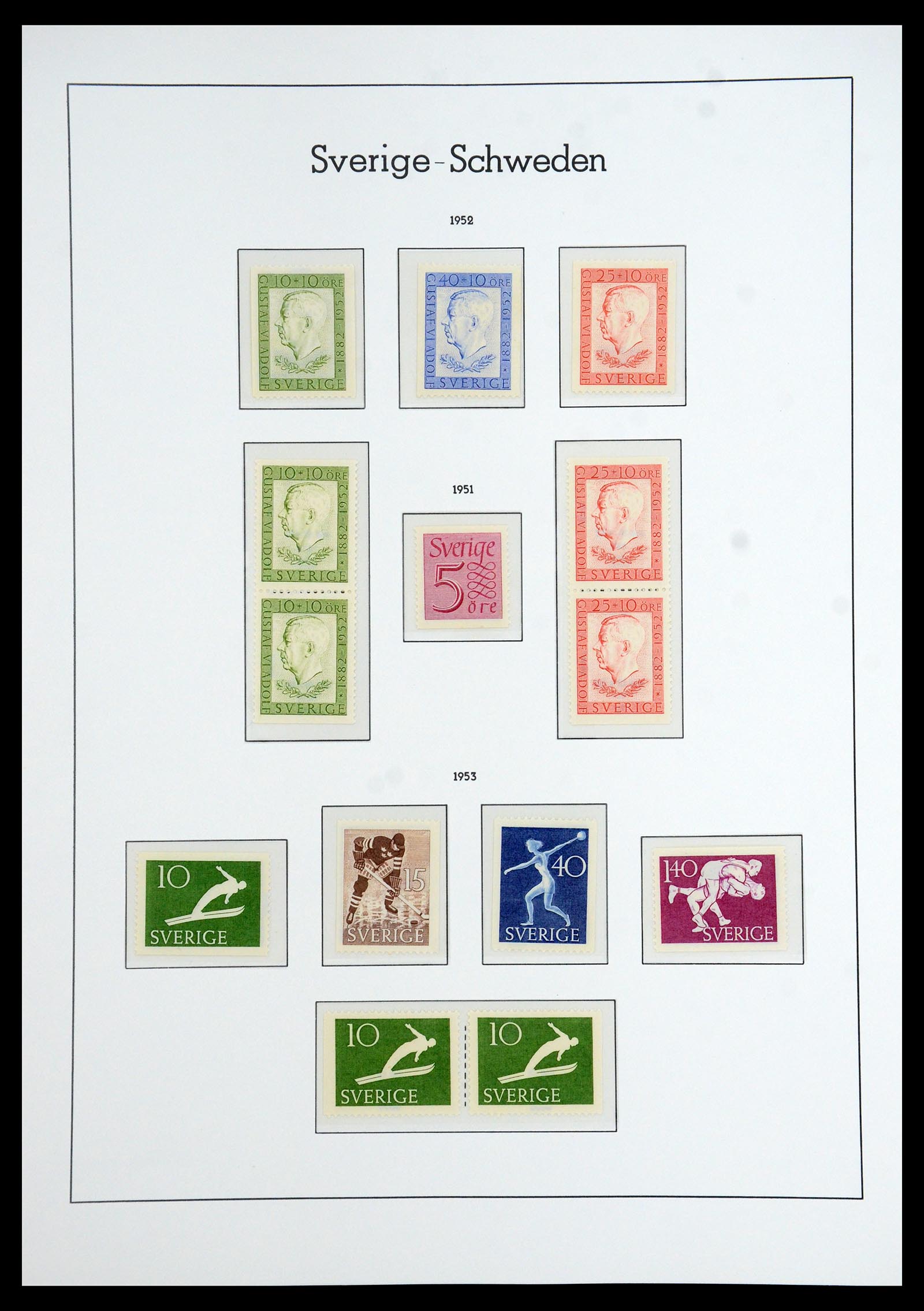 35778 036 - Postzegelverzameling 35778 Zweden 1855-1990.