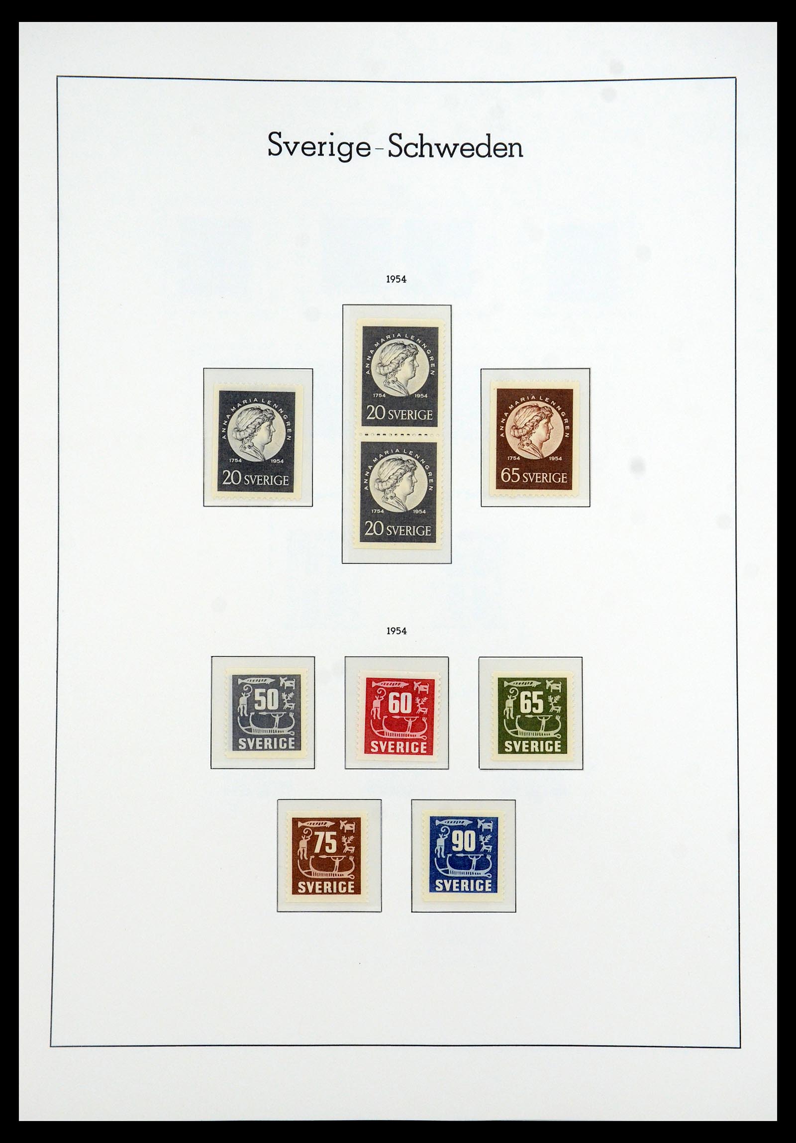 35778 038 - Postzegelverzameling 35778 Zweden 1855-1990.