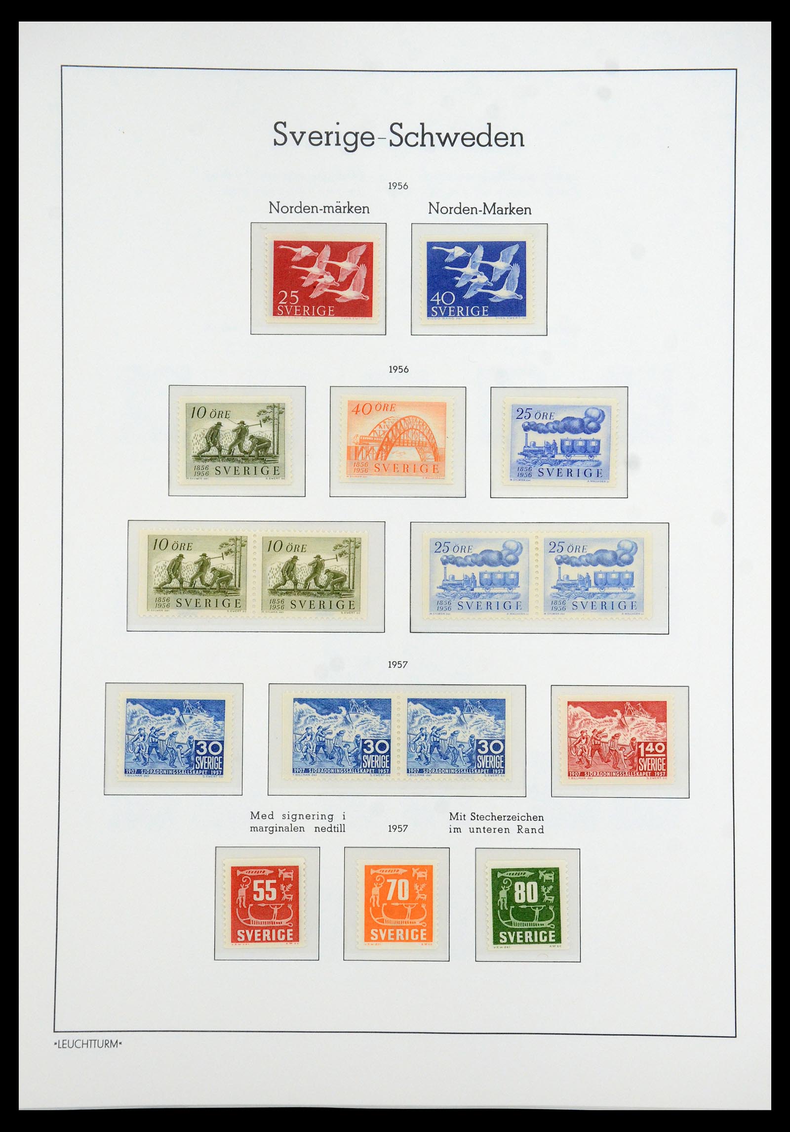 35778 046 - Postzegelverzameling 35778 Zweden 1855-1990.
