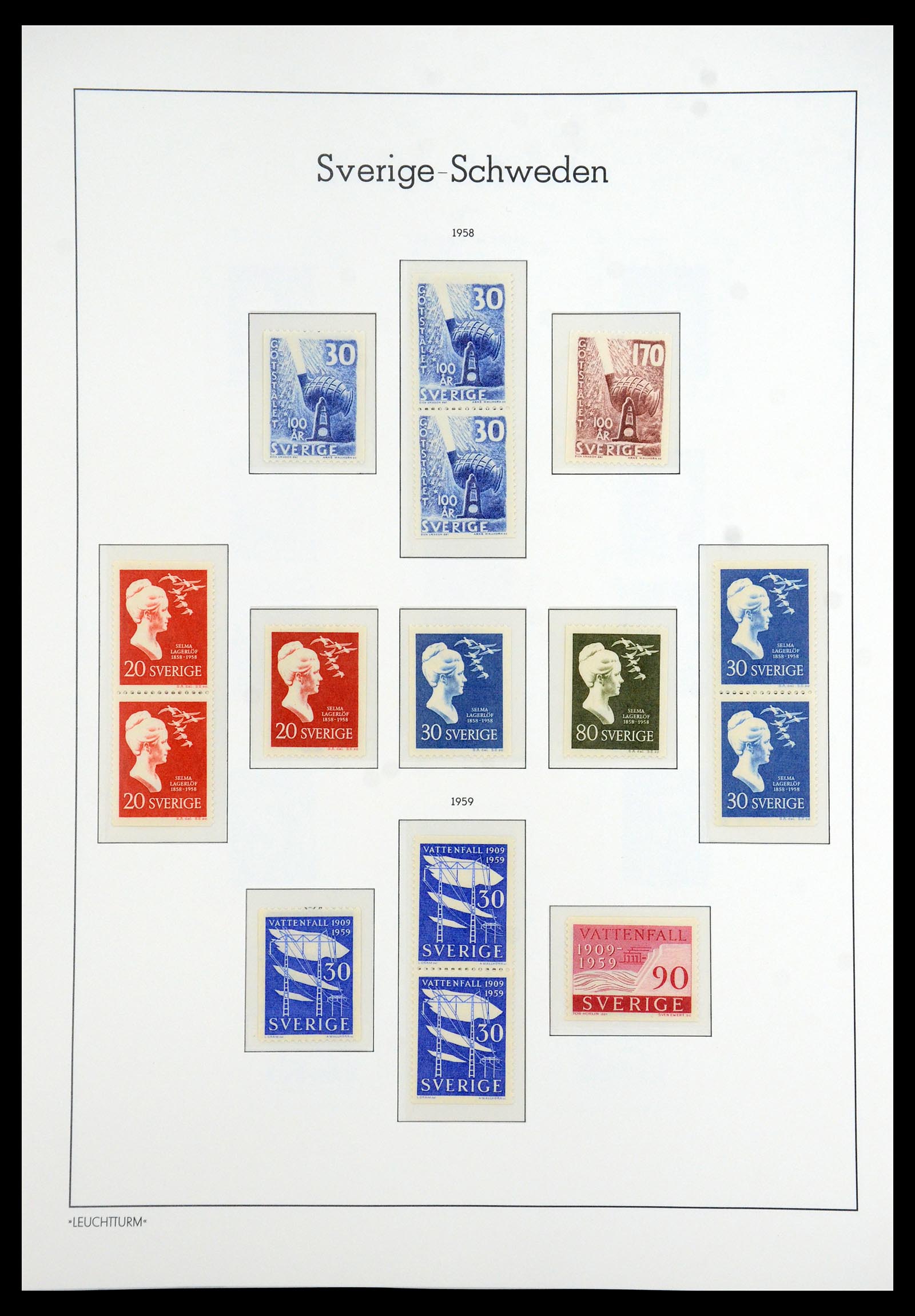 35778 049 - Postzegelverzameling 35778 Zweden 1855-1990.