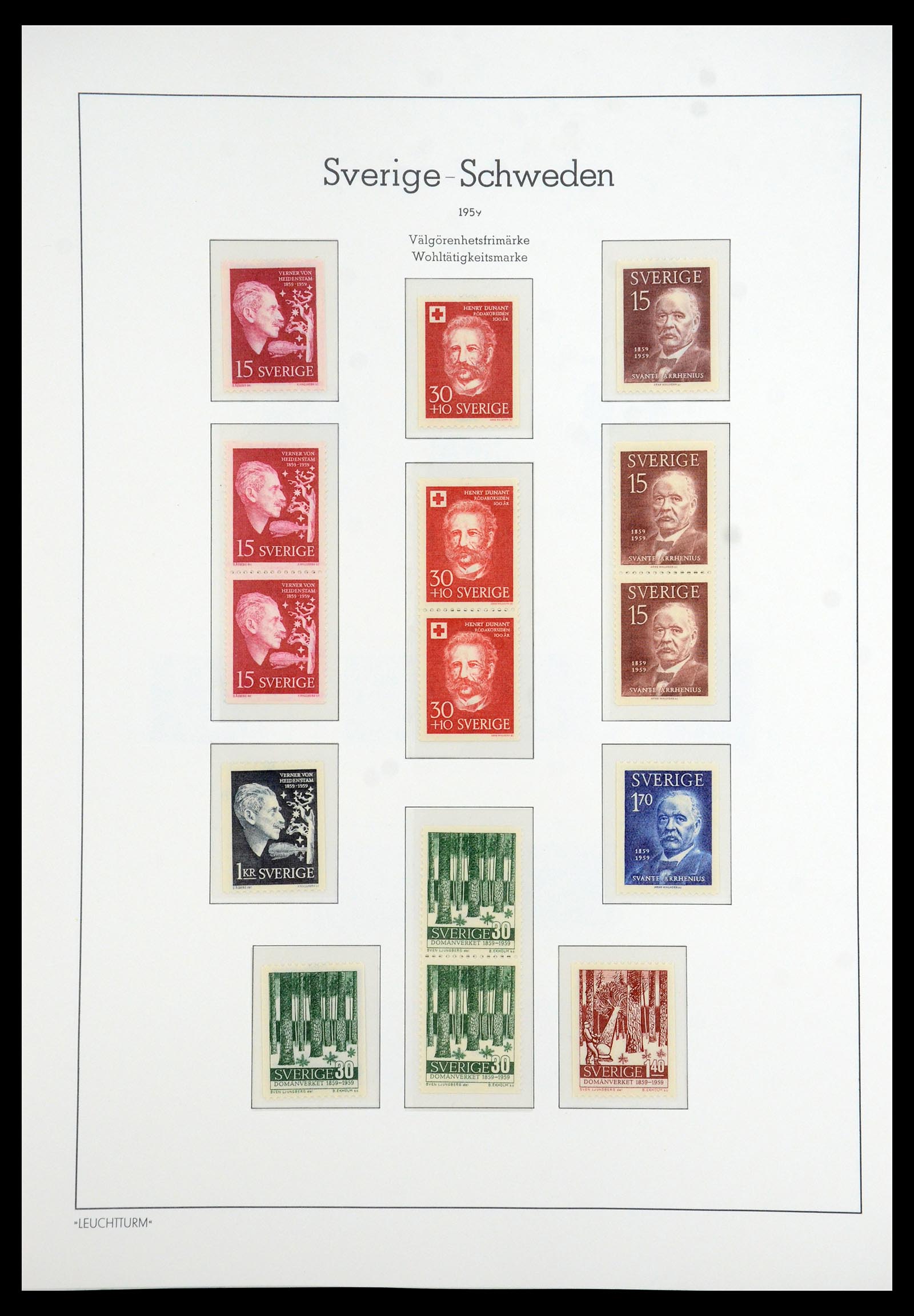 35778 050 - Postzegelverzameling 35778 Zweden 1855-1990.