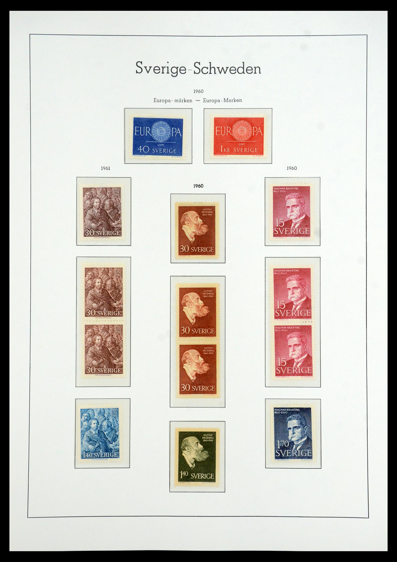 35778 052 - Postzegelverzameling 35778 Zweden 1855-1990.