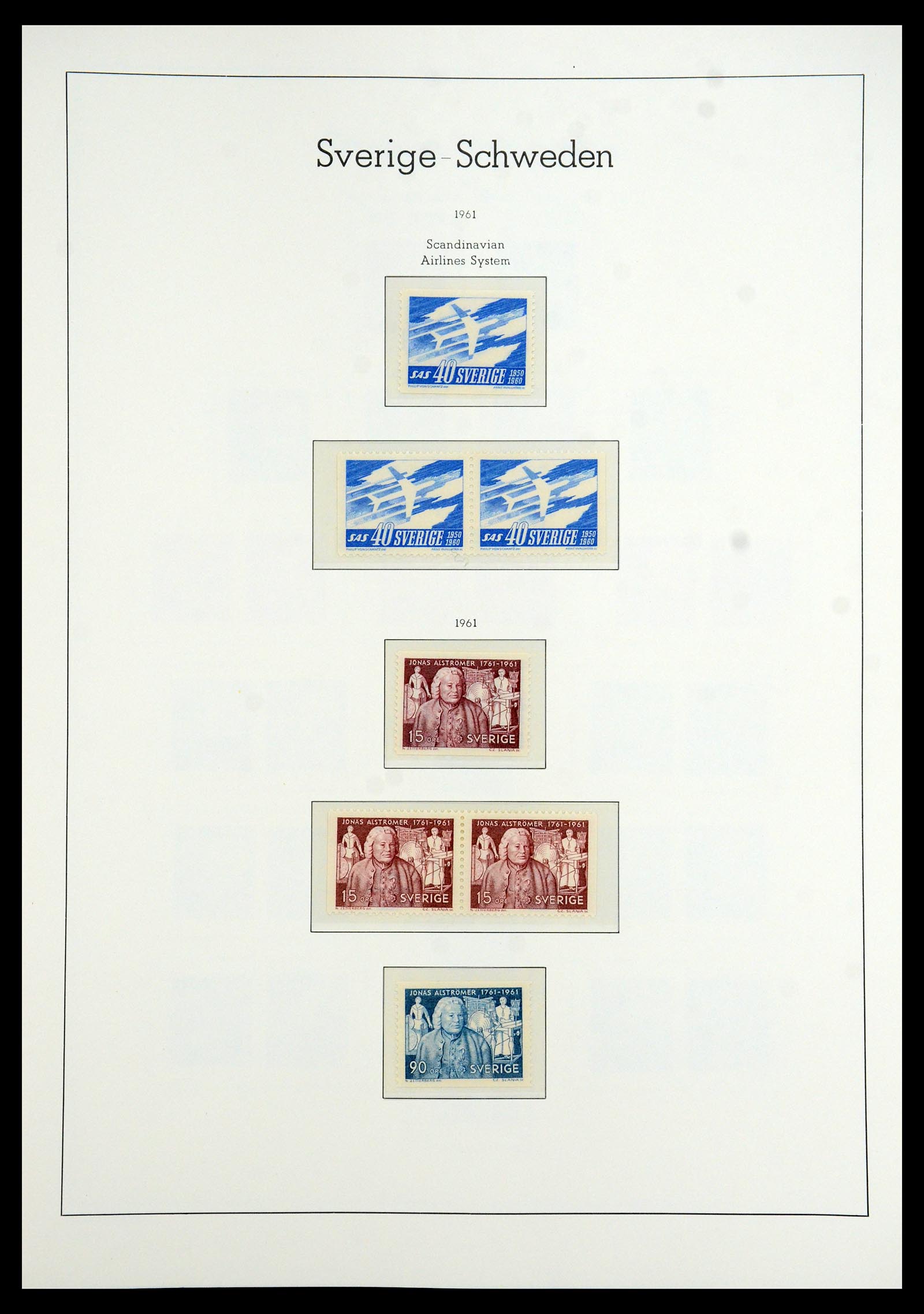35778 053 - Postzegelverzameling 35778 Zweden 1855-1990.