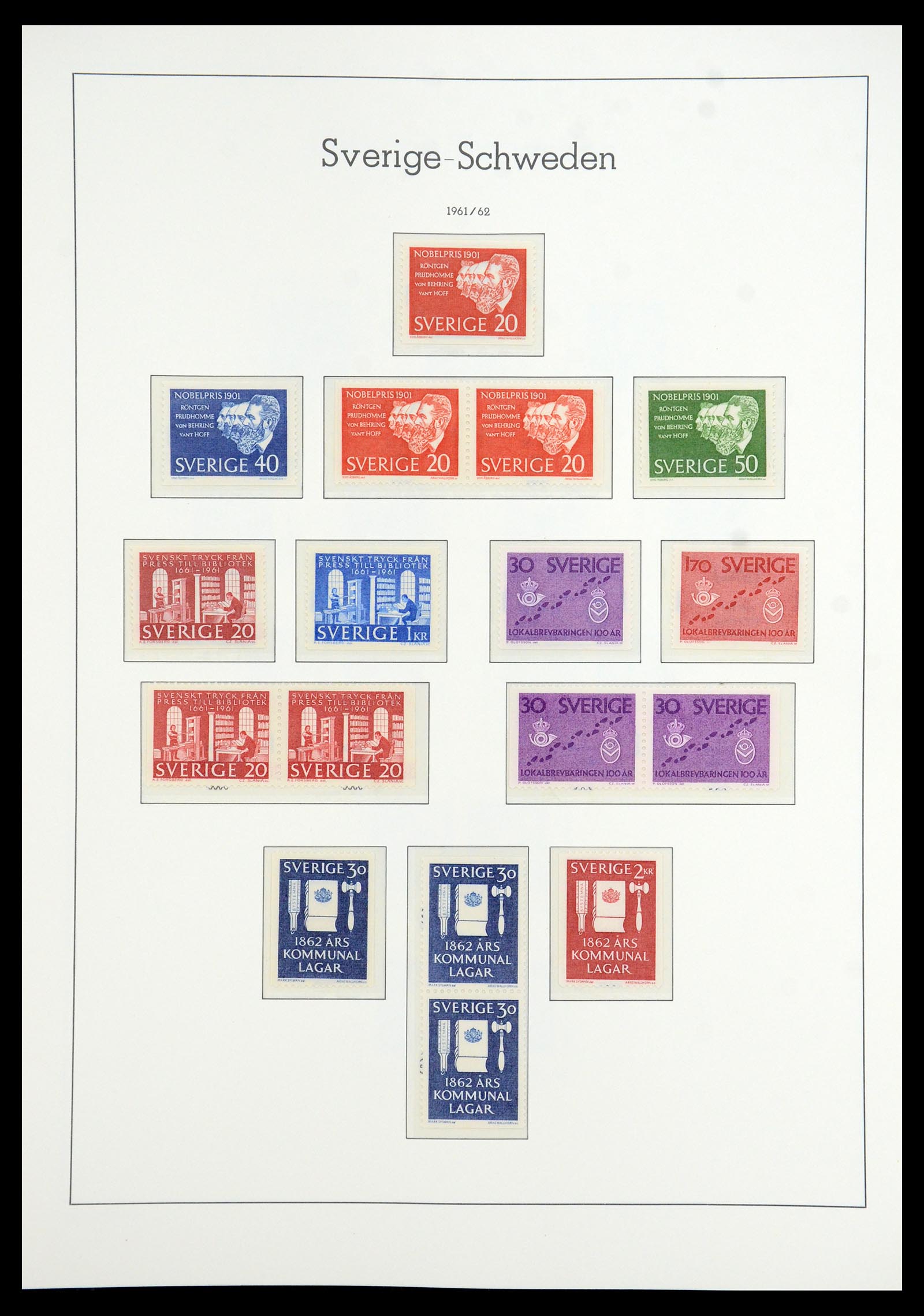35778 055 - Postzegelverzameling 35778 Zweden 1855-1990.
