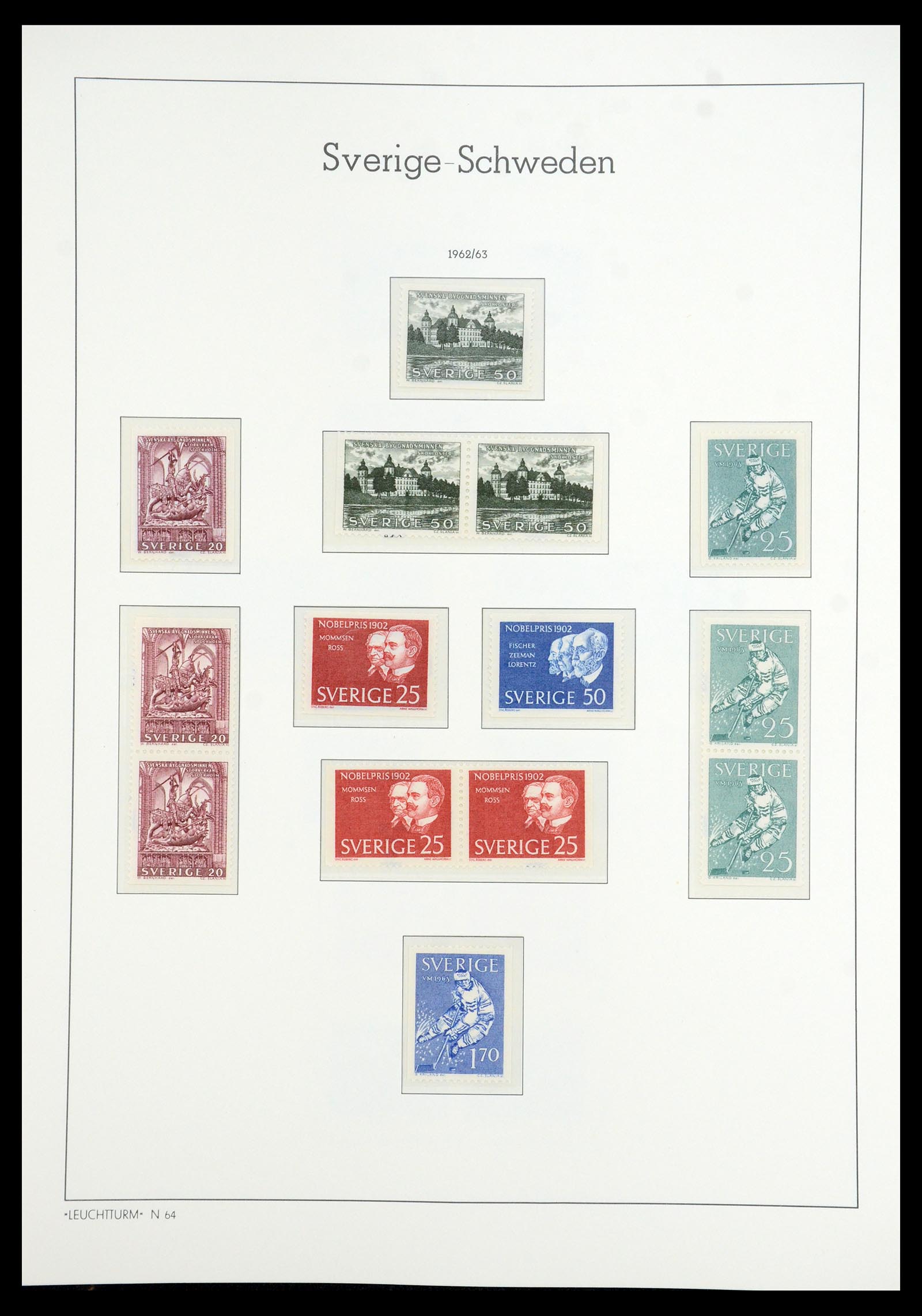 35778 058 - Postzegelverzameling 35778 Zweden 1855-1990.