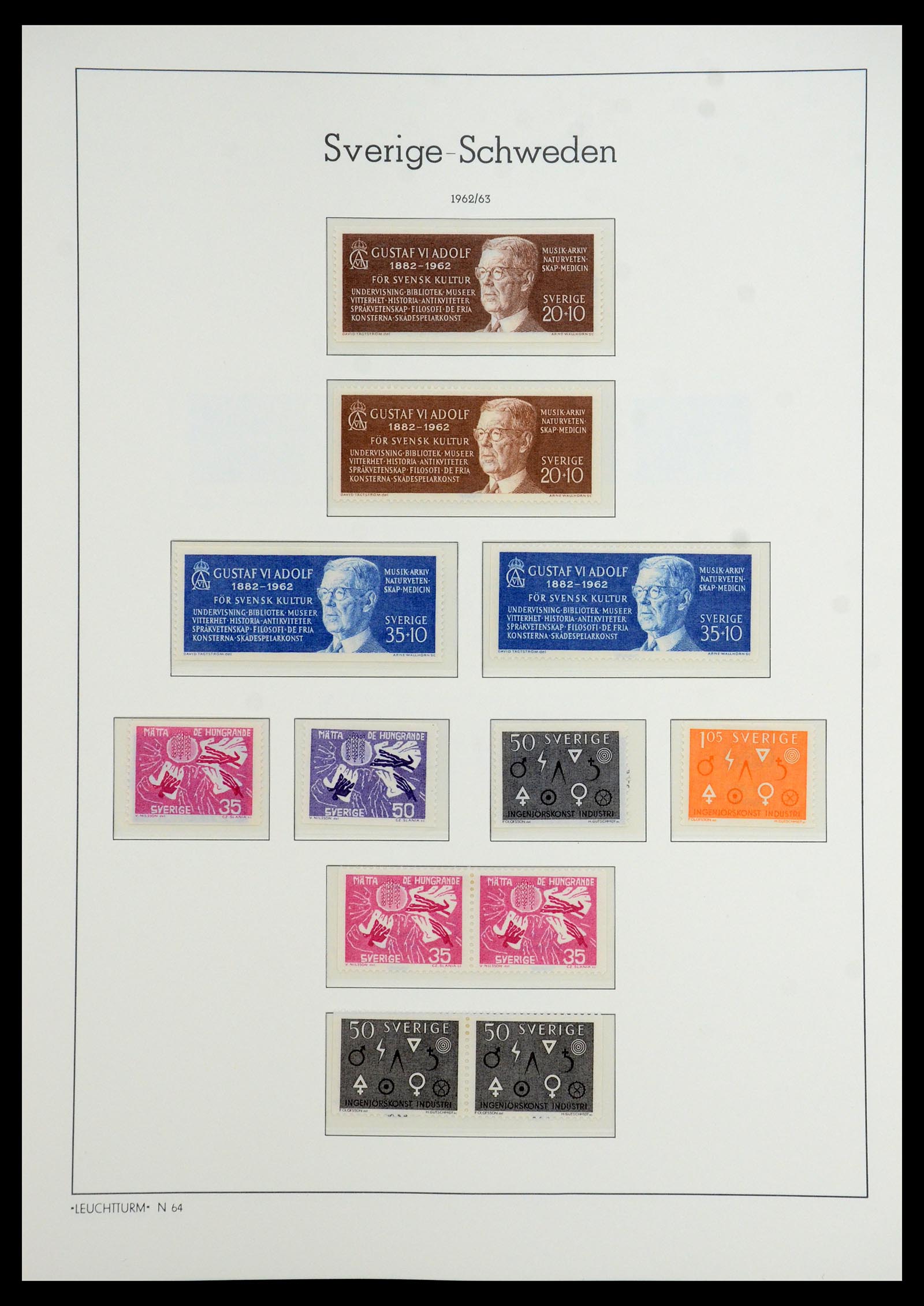 35778 059 - Postzegelverzameling 35778 Zweden 1855-1990.