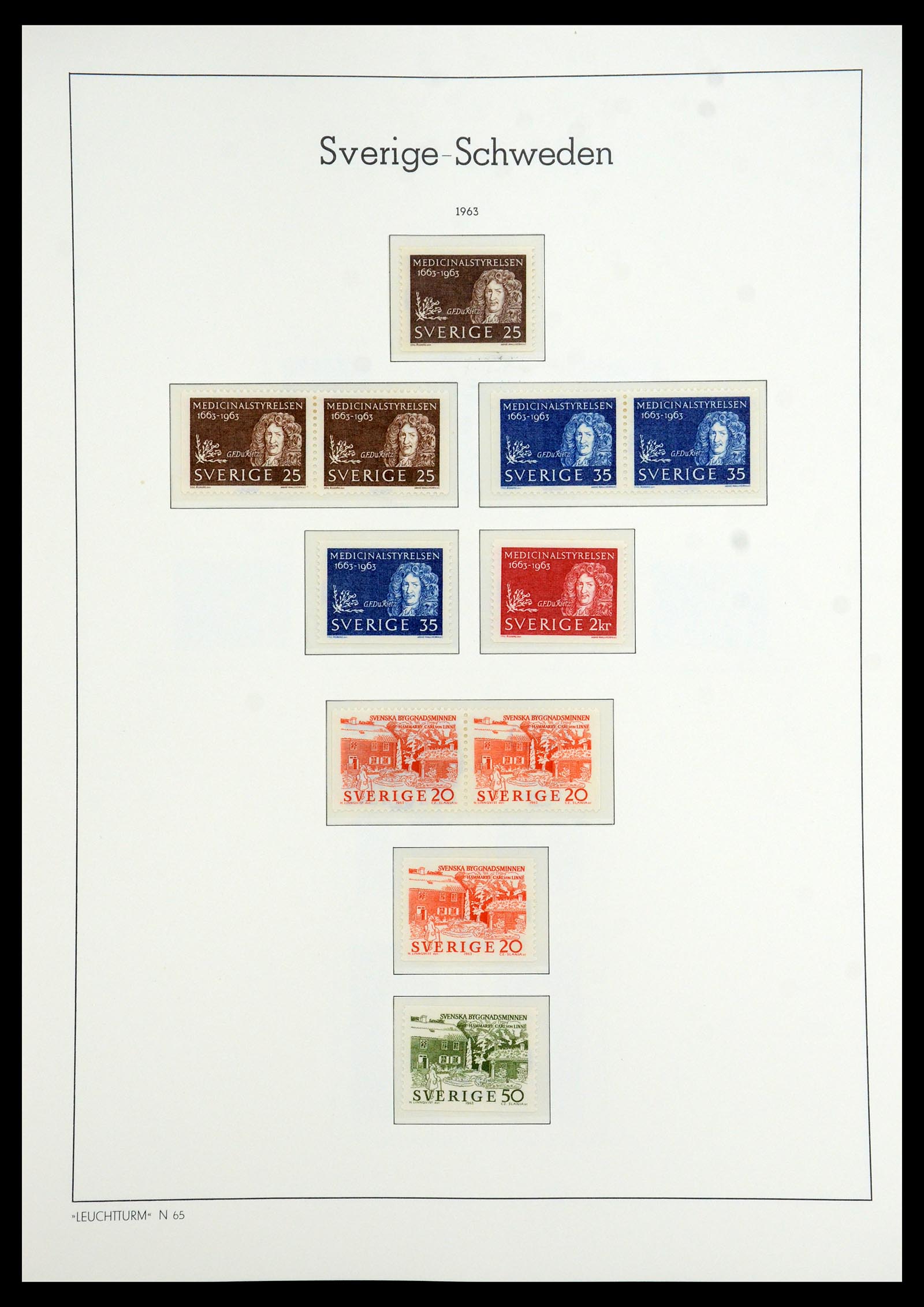 35778 060 - Postzegelverzameling 35778 Zweden 1855-1990.