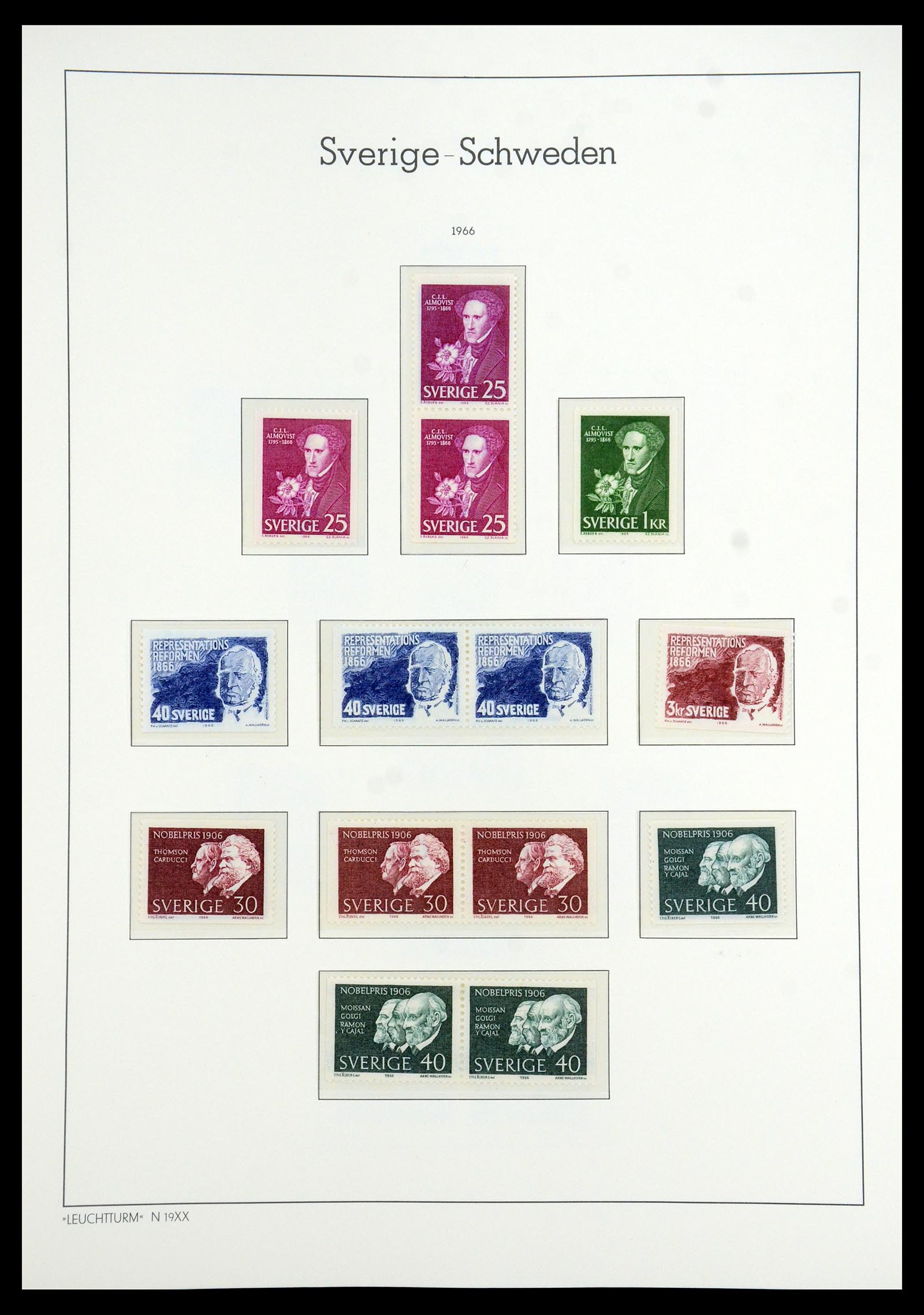 35778 070 - Stamp Collection 35778 Sweden 1855-1990.