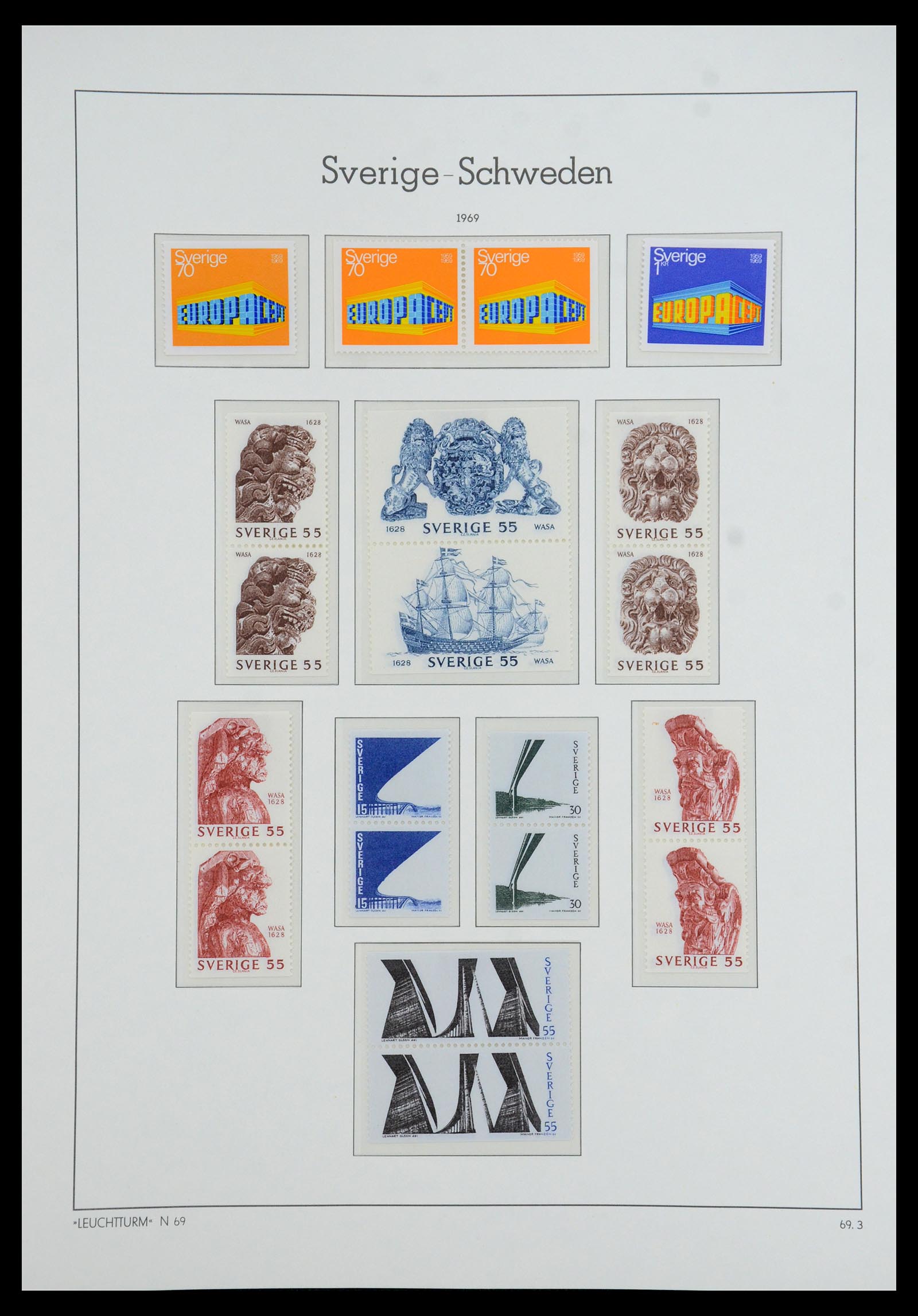 35778 081 - Postzegelverzameling 35778 Zweden 1855-1990.