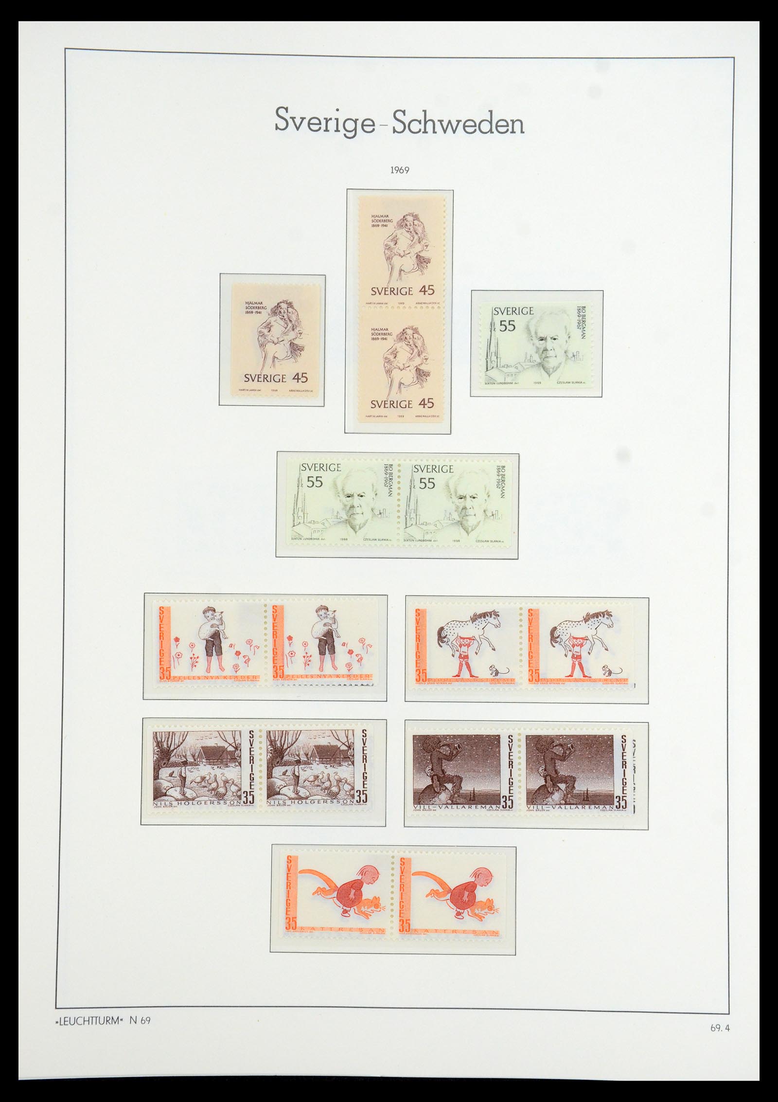 35778 082 - Postzegelverzameling 35778 Zweden 1855-1990.