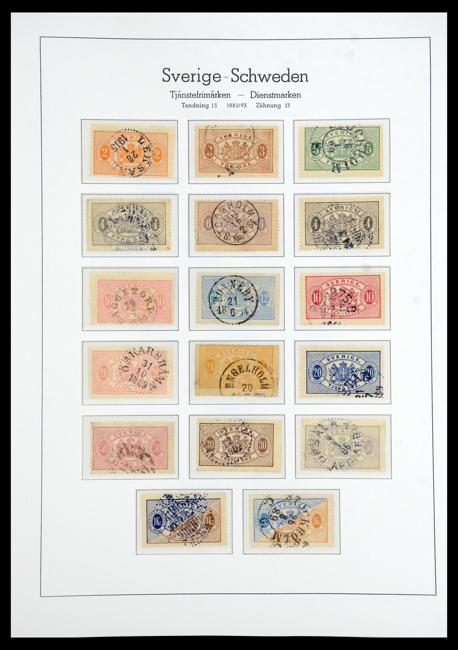 35778 085 - Postzegelverzameling 35778 Zweden 1855-1990.