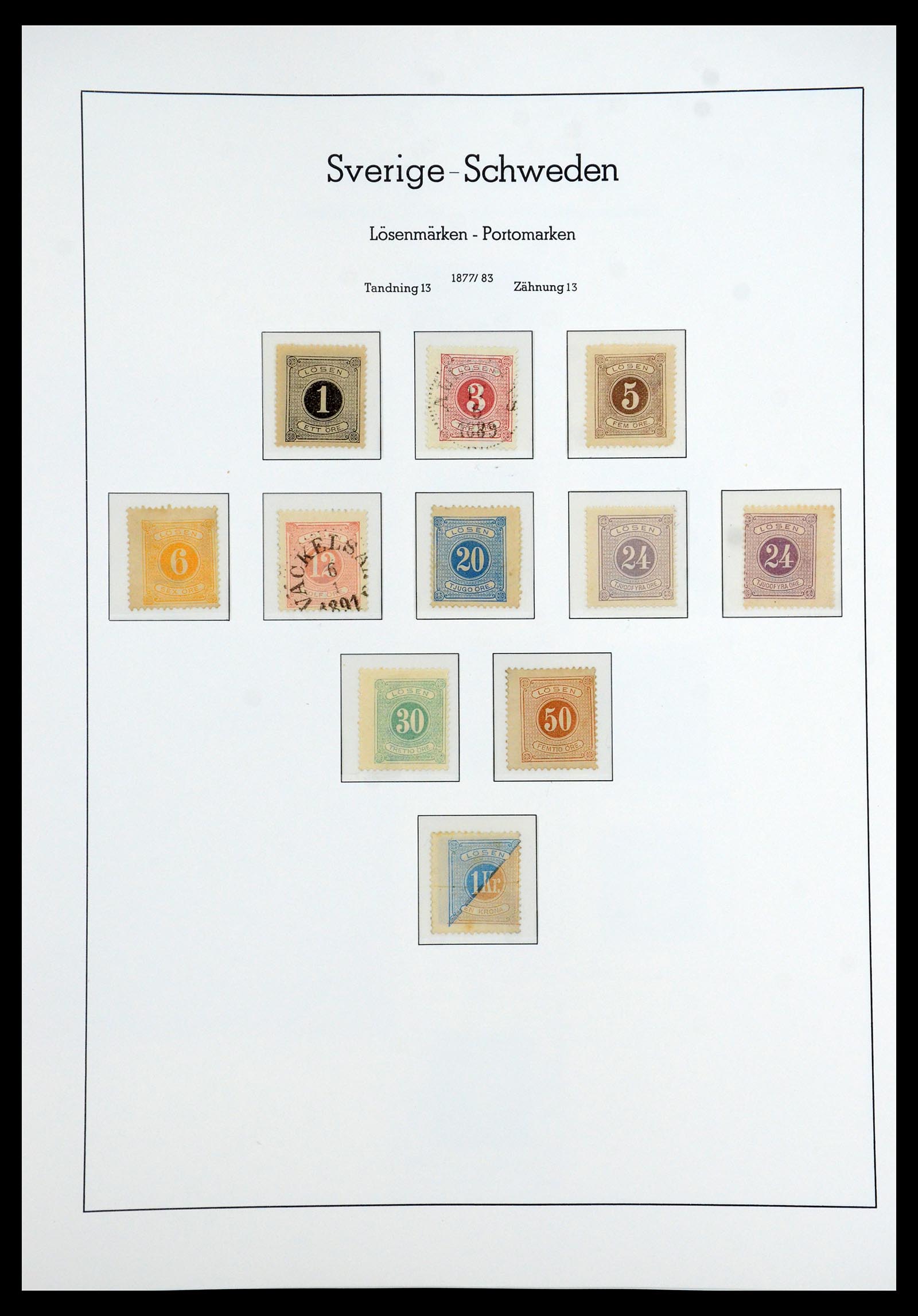 35778 089 - Postzegelverzameling 35778 Zweden 1855-1990.