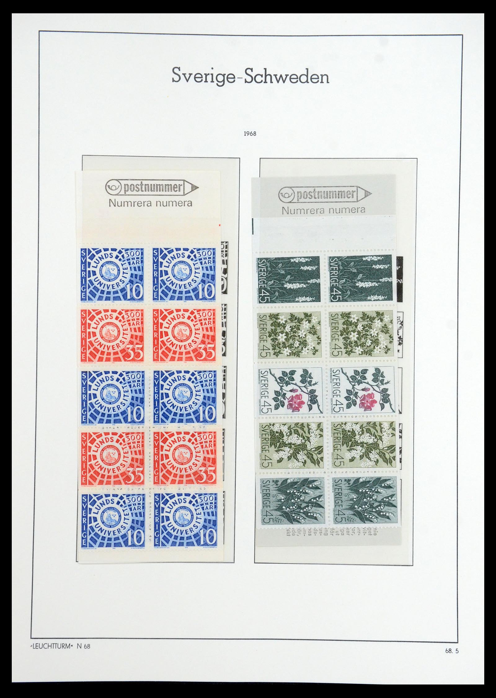 35778 097 - Postzegelverzameling 35778 Zweden 1855-1990.