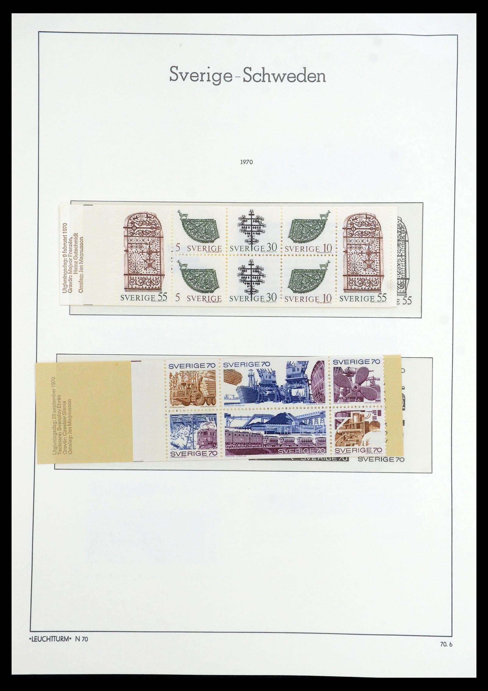 35778 100 - Postzegelverzameling 35778 Zweden 1855-1990.