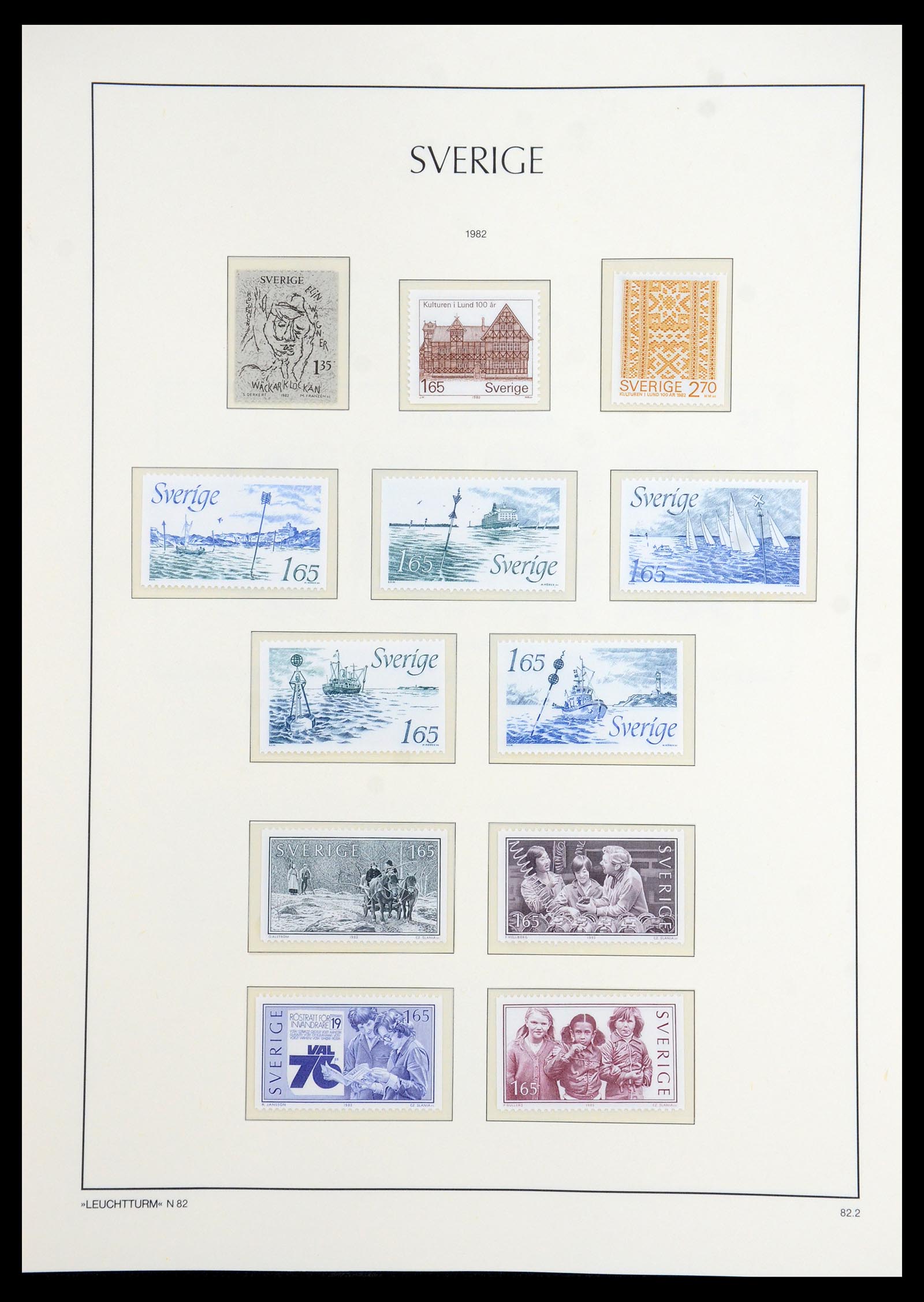 35778 225 - Postzegelverzameling 35778 Zweden 1855-1990.