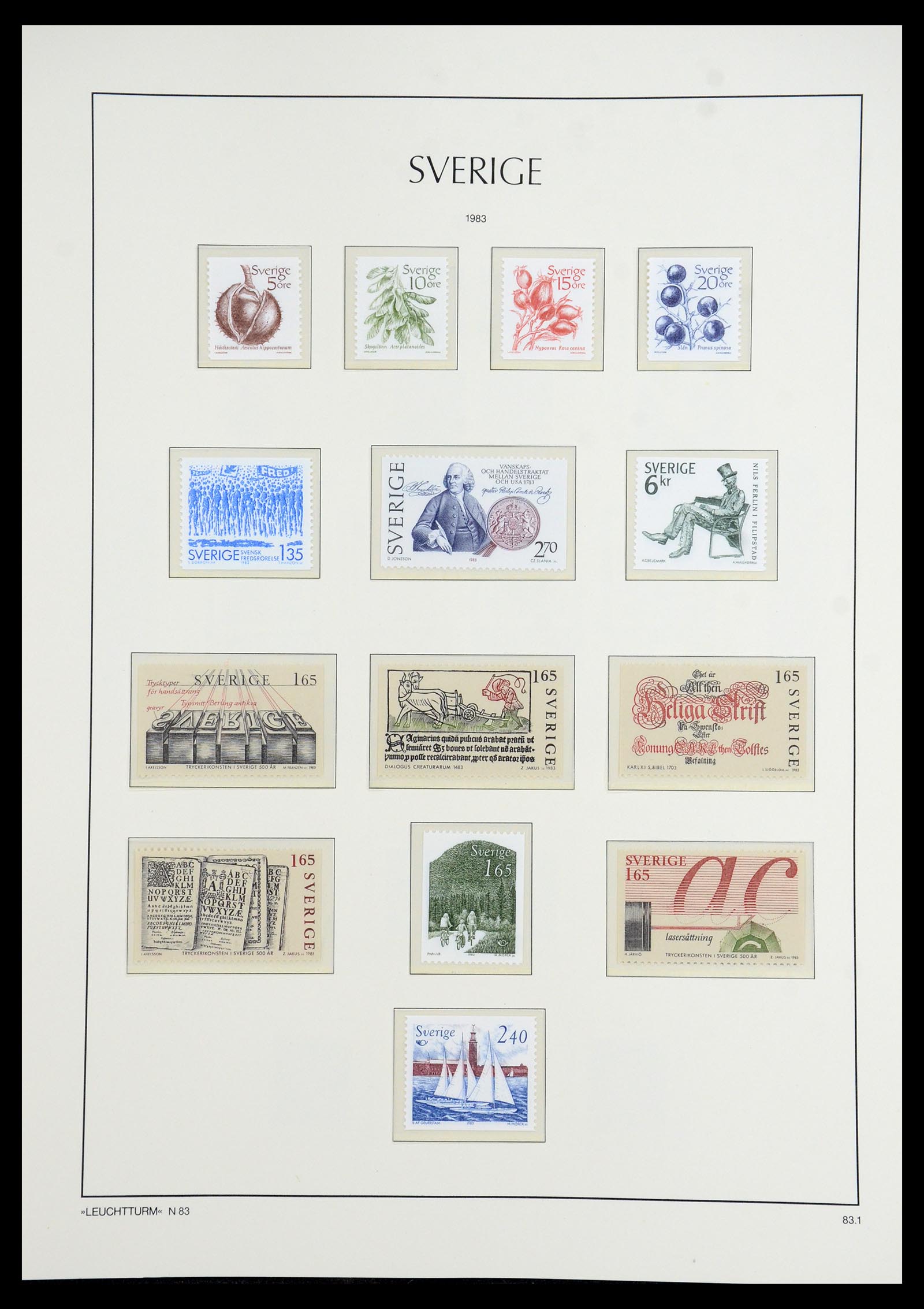 35778 228 - Stamp Collection 35778 Sweden 1855-1990.