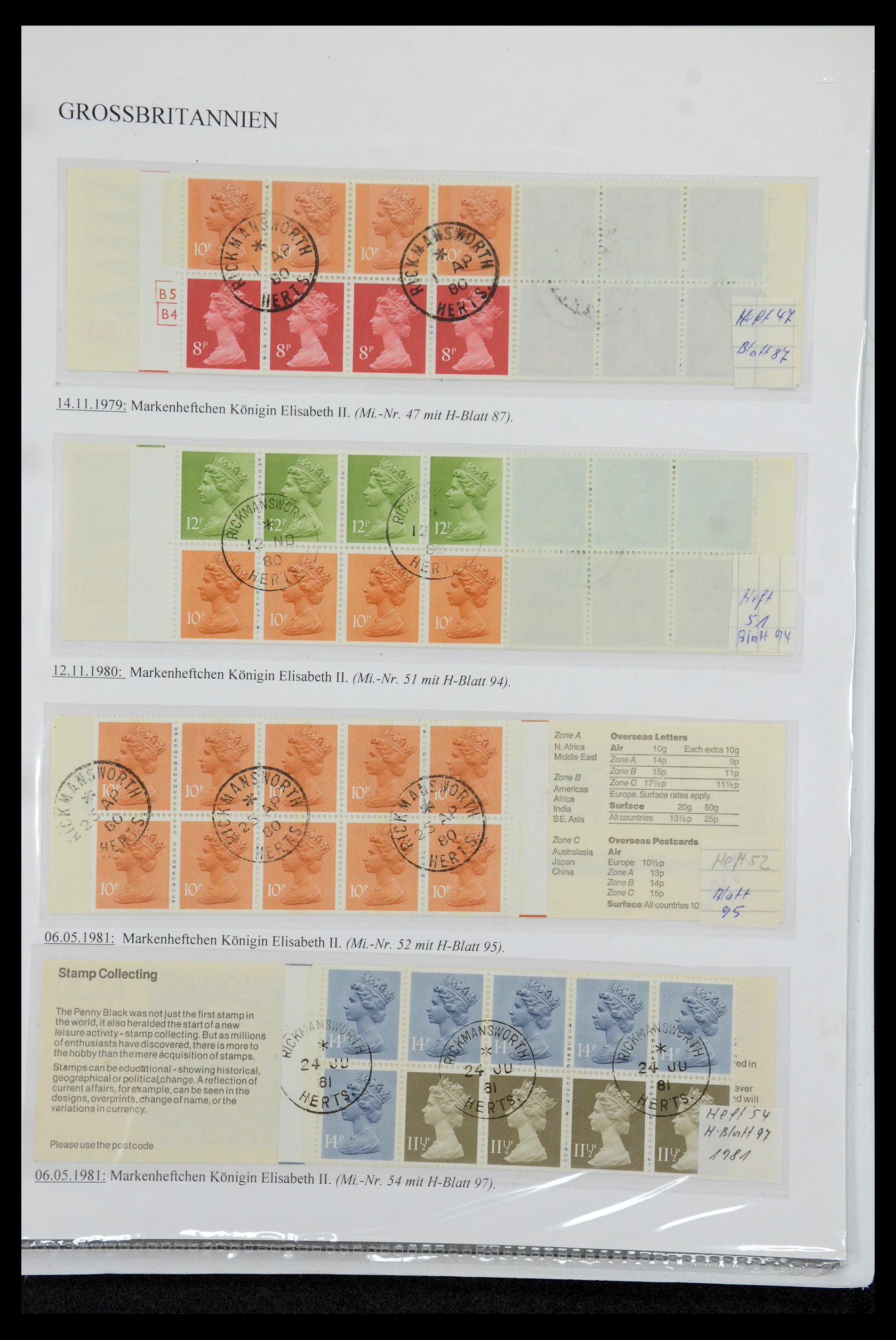 35779 053 - Postzegelverzameling 35779 Engeland 1840-1979.