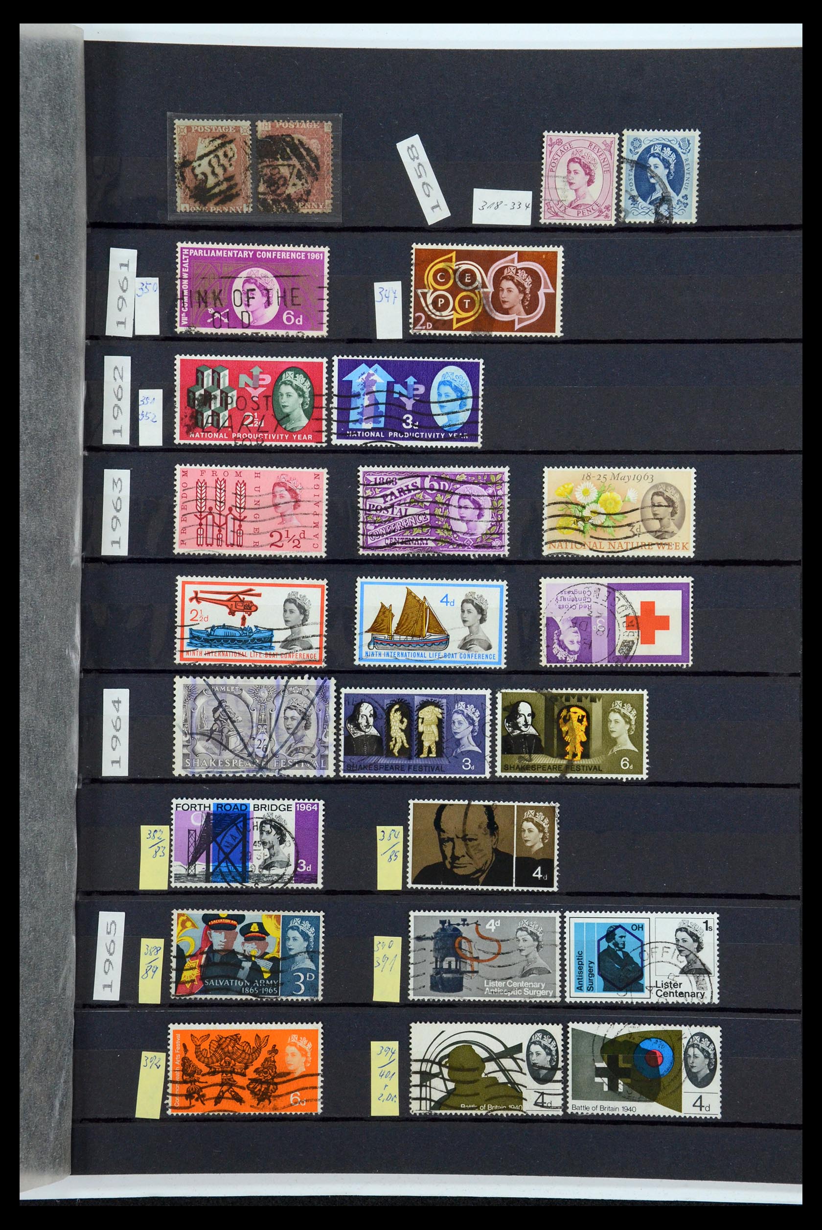 35779 055 - Postzegelverzameling 35779 Engeland 1840-1979.