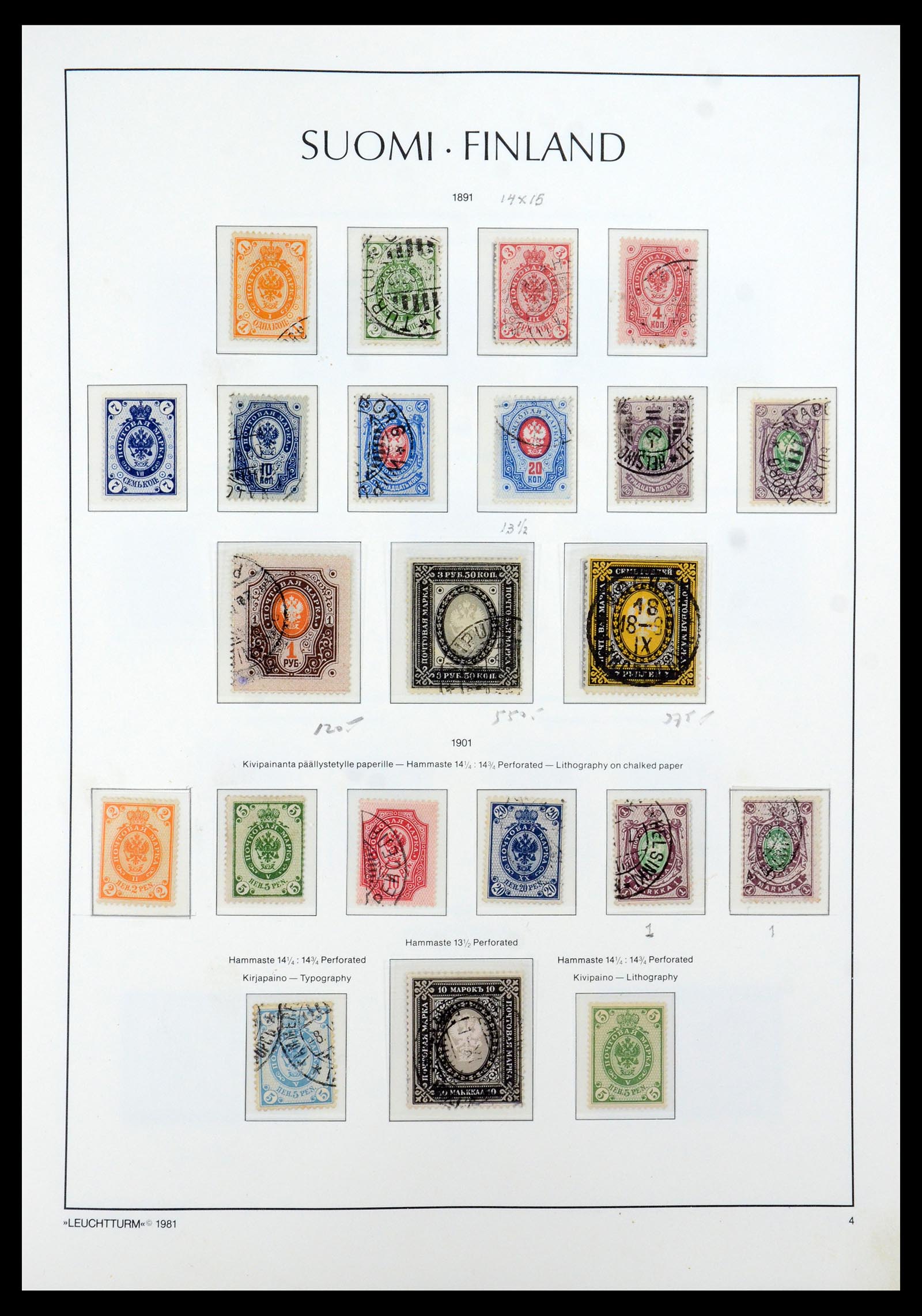 35780 009 - Stamp Collection 35780 Finland complete collection 1856-1962.