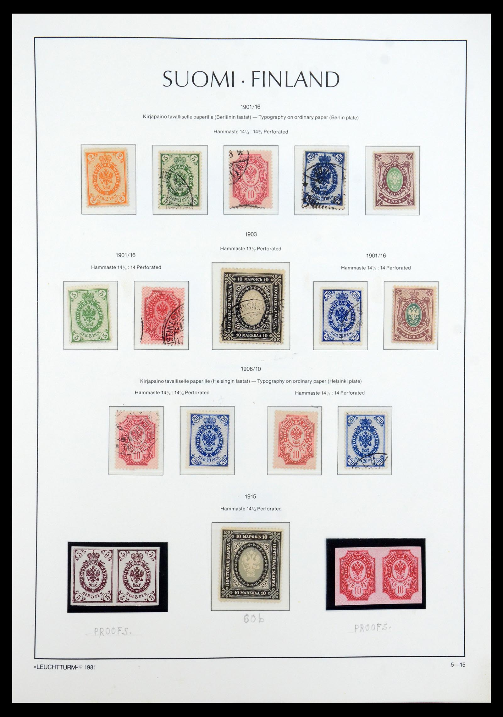 35780 010 - Postzegelverzameling 35780 Finland complete collectie 1856-1962.