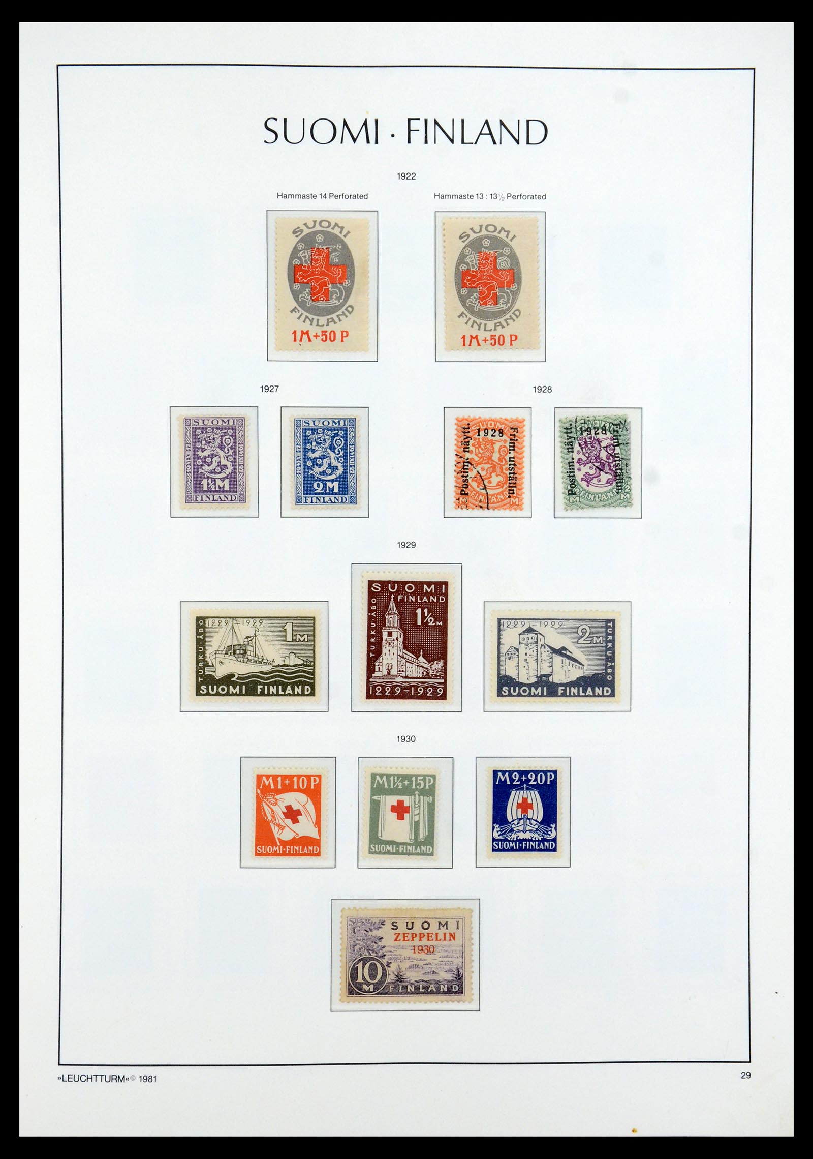 35780 017 - Stamp Collection 35780 Finland complete collection 1856-1962.
