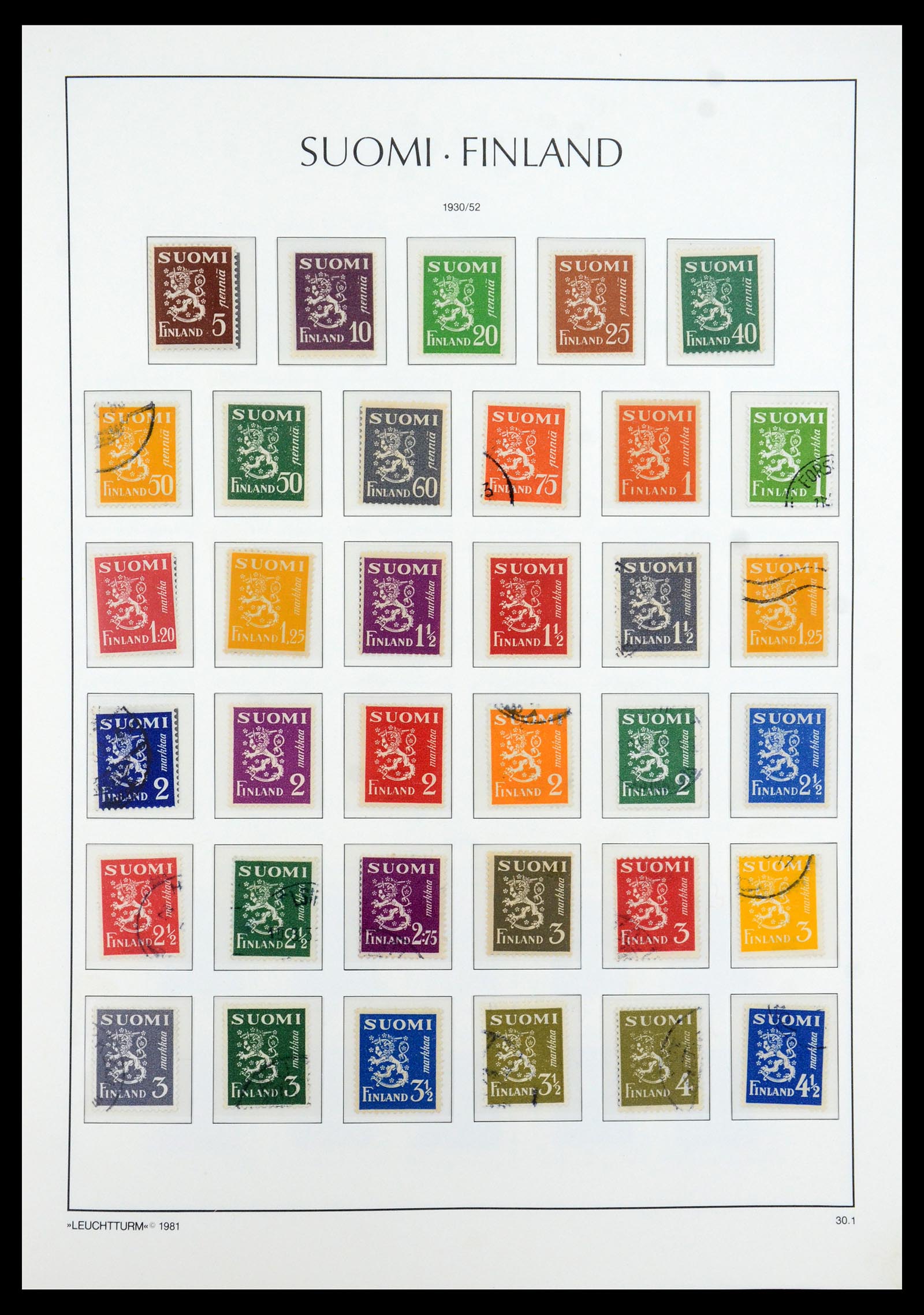 35780 019 - Stamp Collection 35780 Finland complete collection 1856-1962.