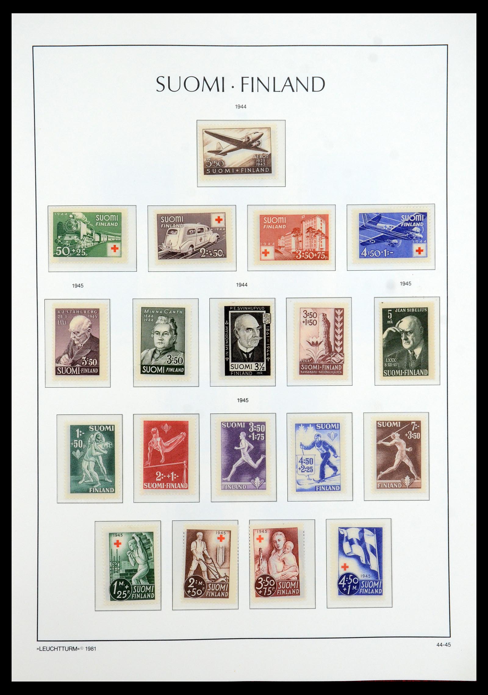 35780 029 - Stamp Collection 35780 Finland complete collection 1856-1962.