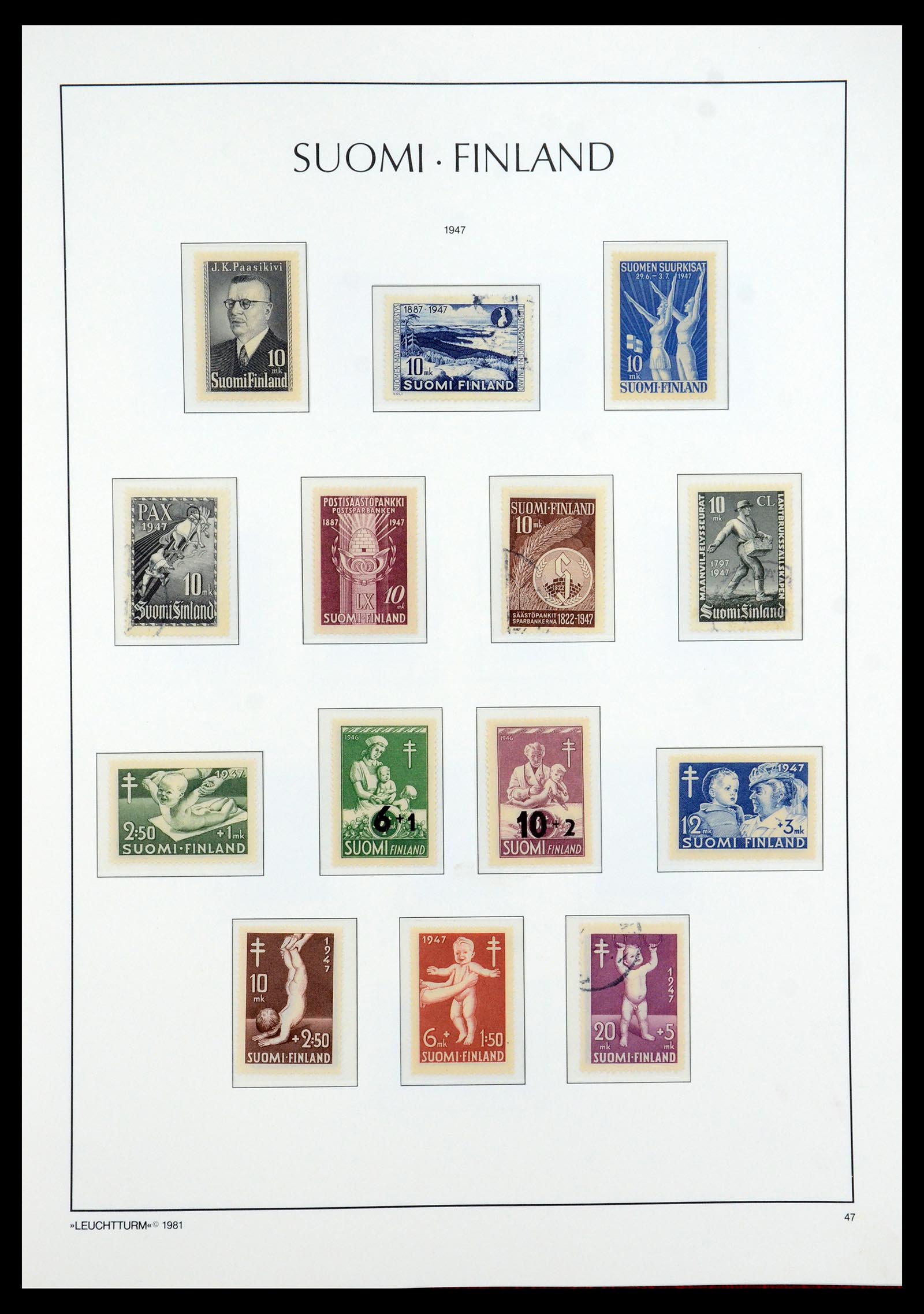 35780 031 - Stamp Collection 35780 Finland complete collection 1856-1962.