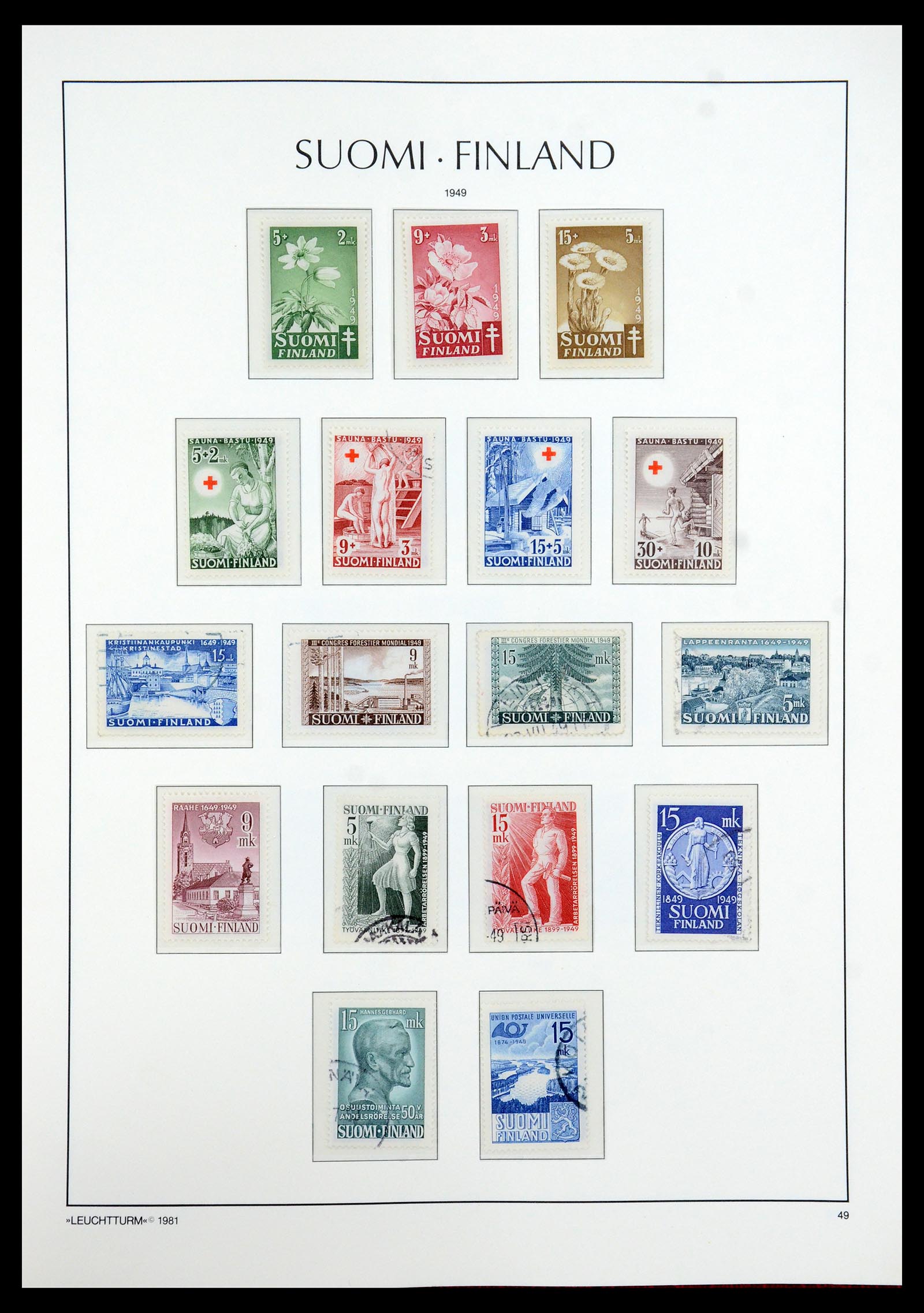 35780 033 - Stamp Collection 35780 Finland complete collection 1856-1962.