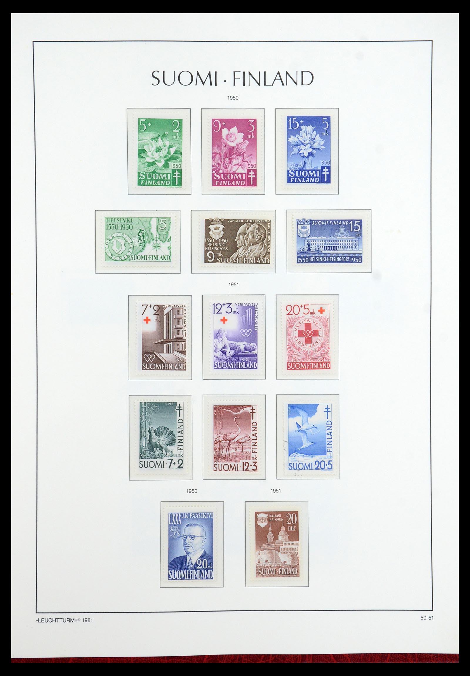 35780 034 - Stamp Collection 35780 Finland complete collection 1856-1962.