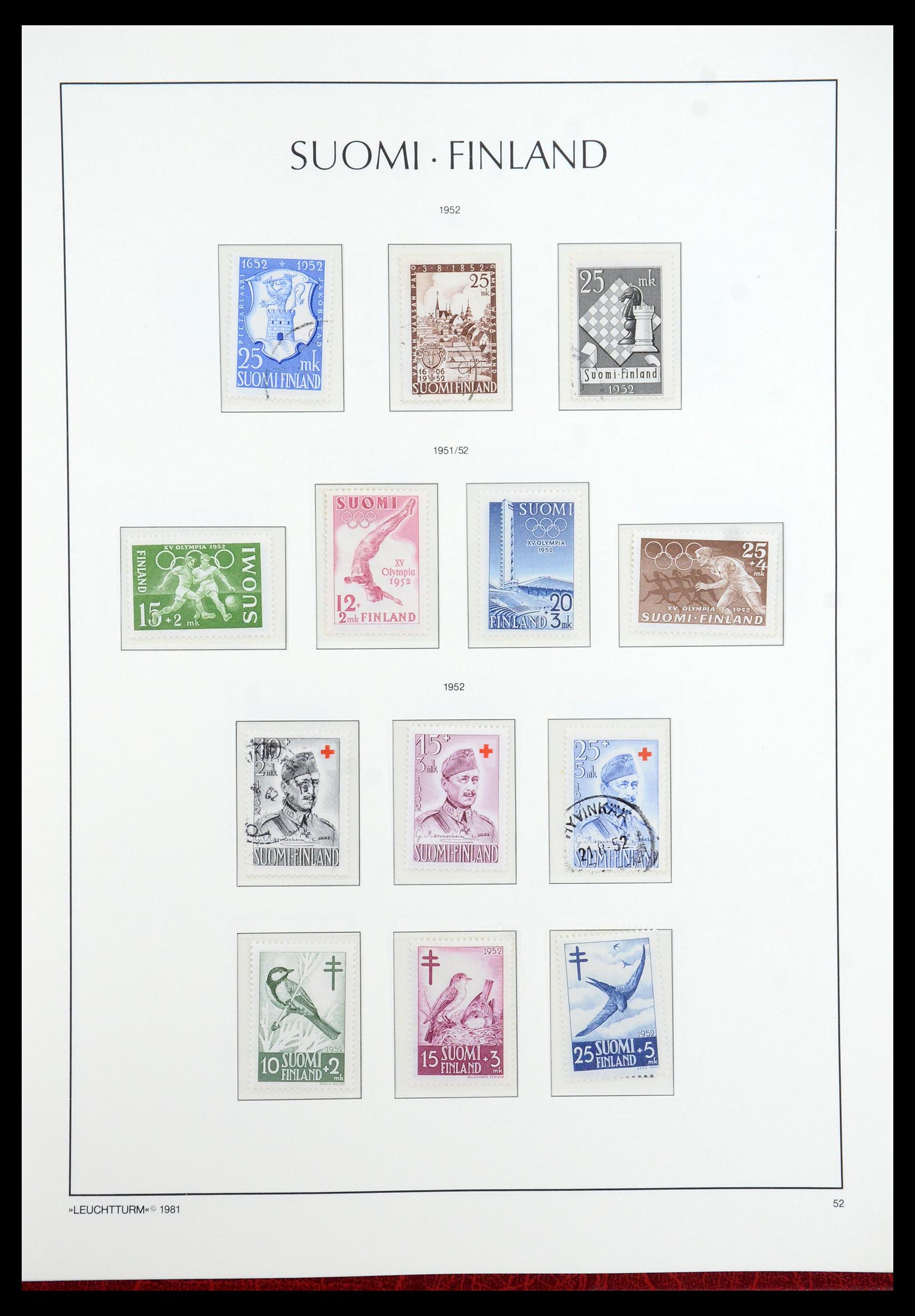 35780 035 - Stamp Collection 35780 Finland complete collection 1856-1962.