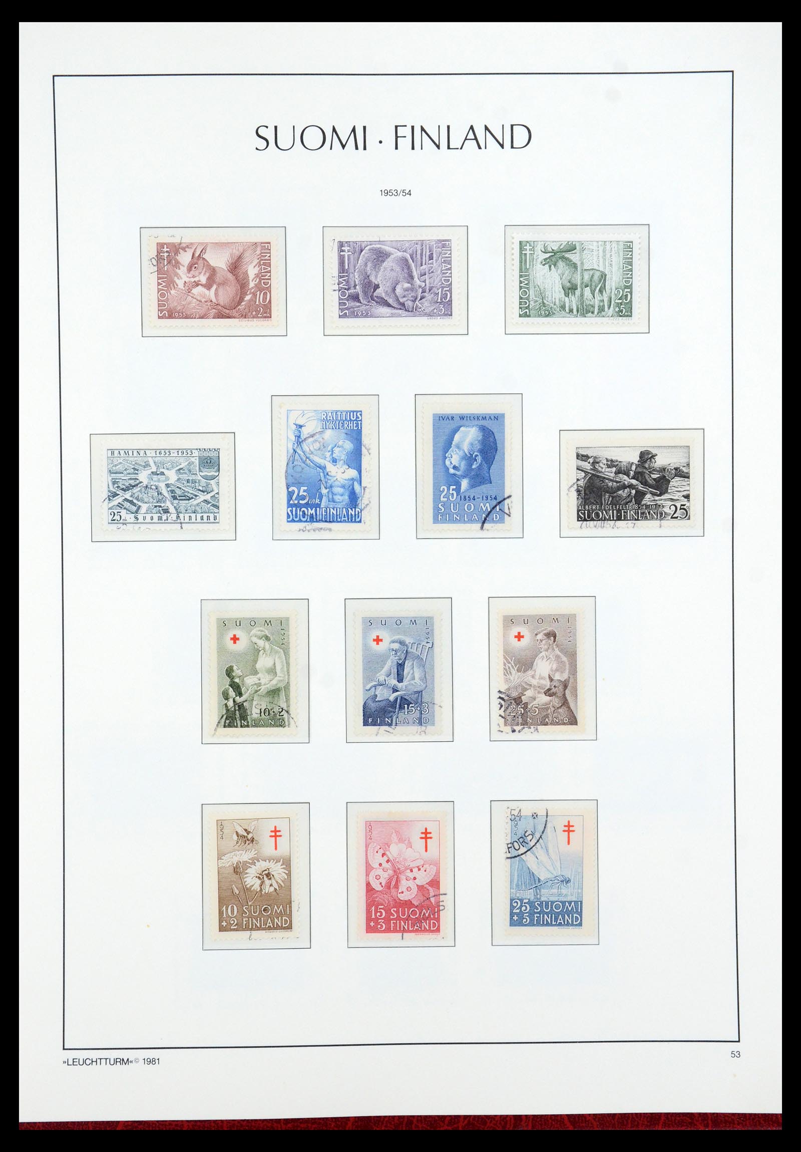35780 036 - Stamp Collection 35780 Finland complete collection 1856-1962.