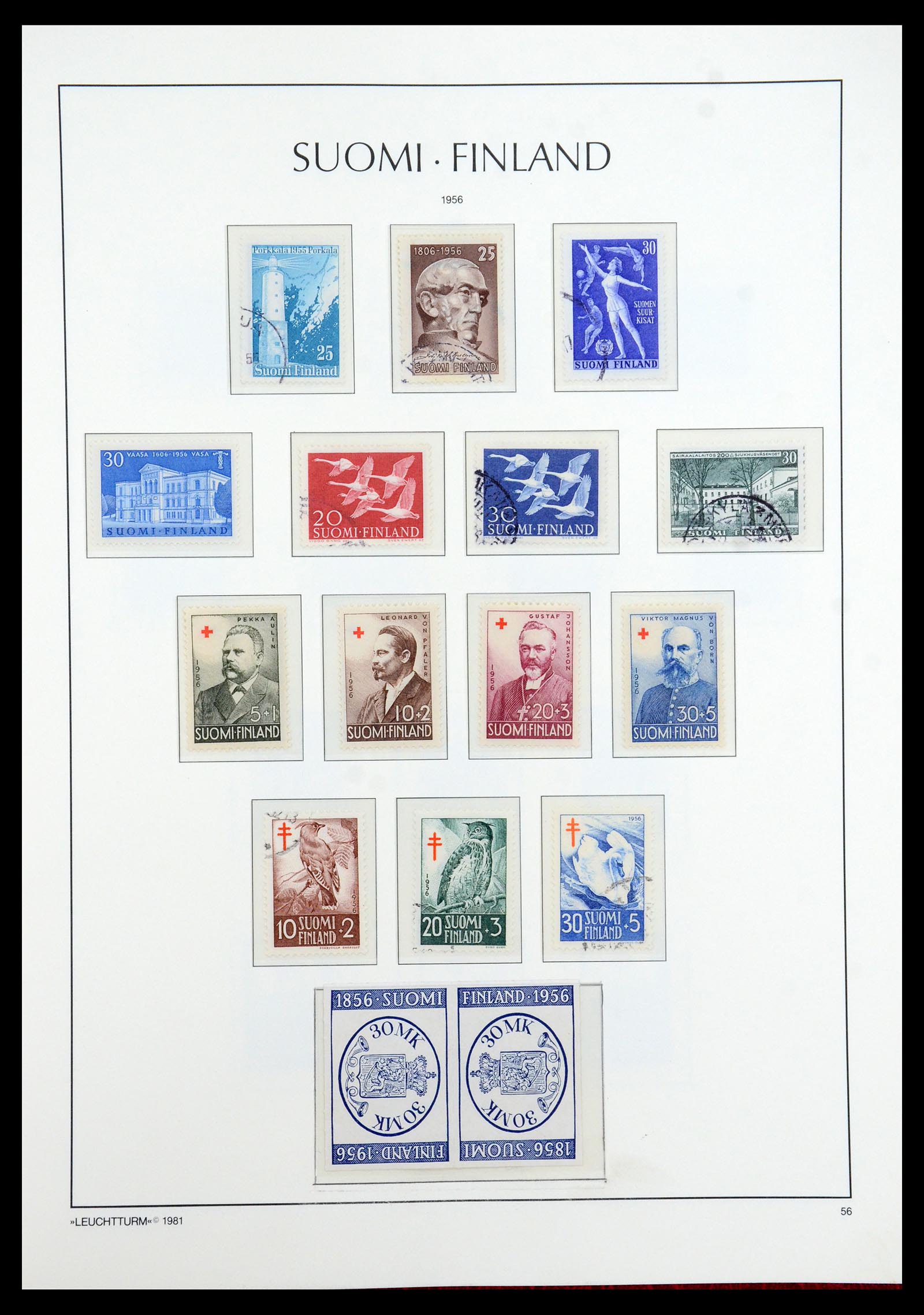 35780 039 - Stamp Collection 35780 Finland complete collection 1856-1962.