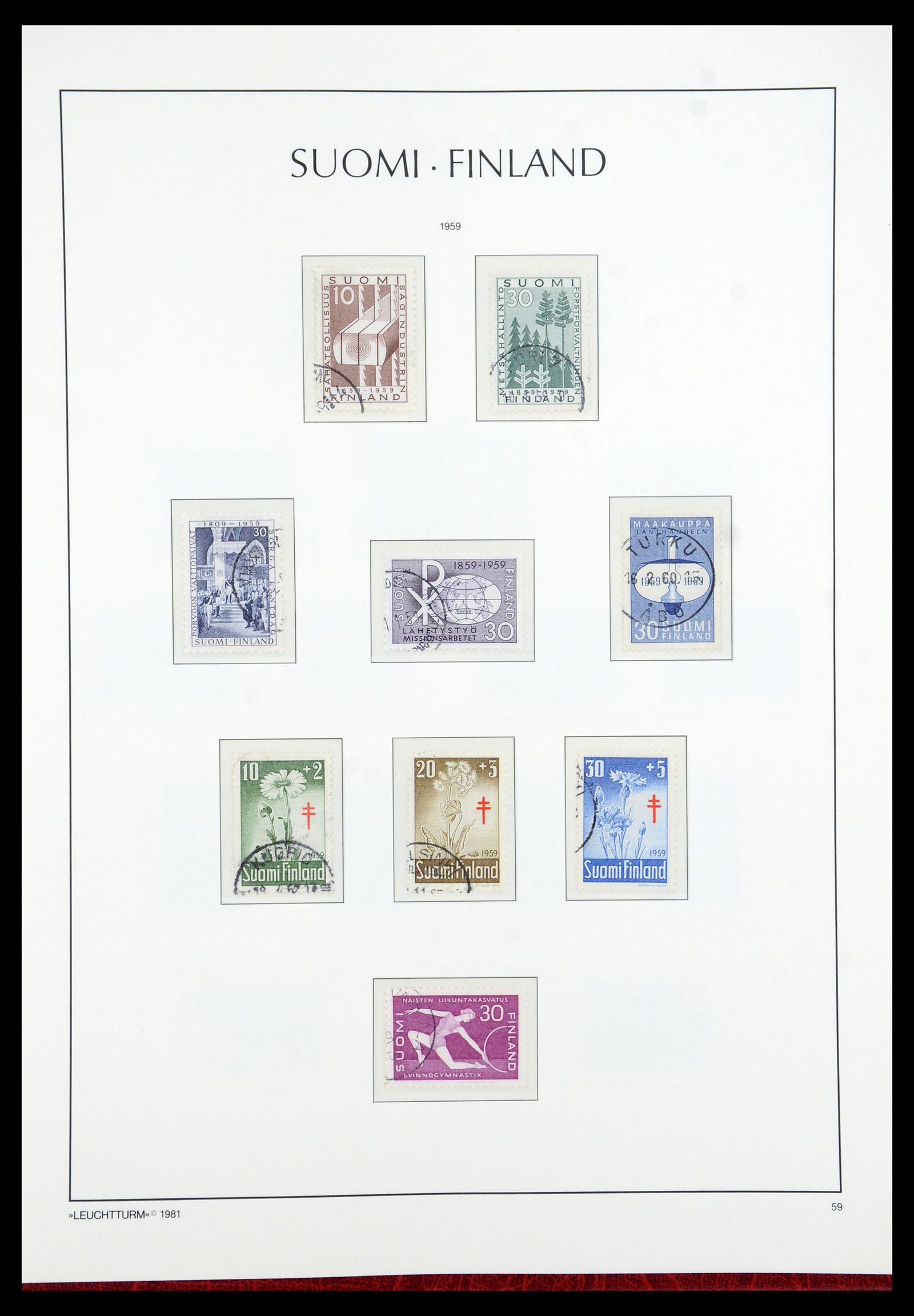 35780 042 - Stamp Collection 35780 Finland complete collection 1856-1962.