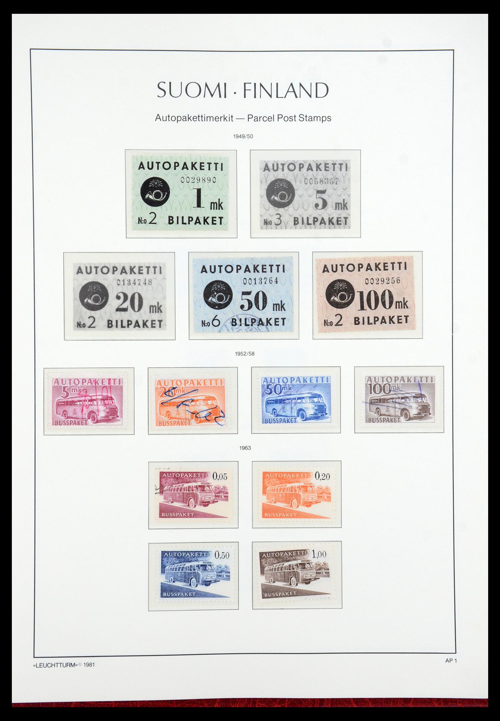 35780 046 - Stamp Collection 35780 Finland complete collection 1856-1962.