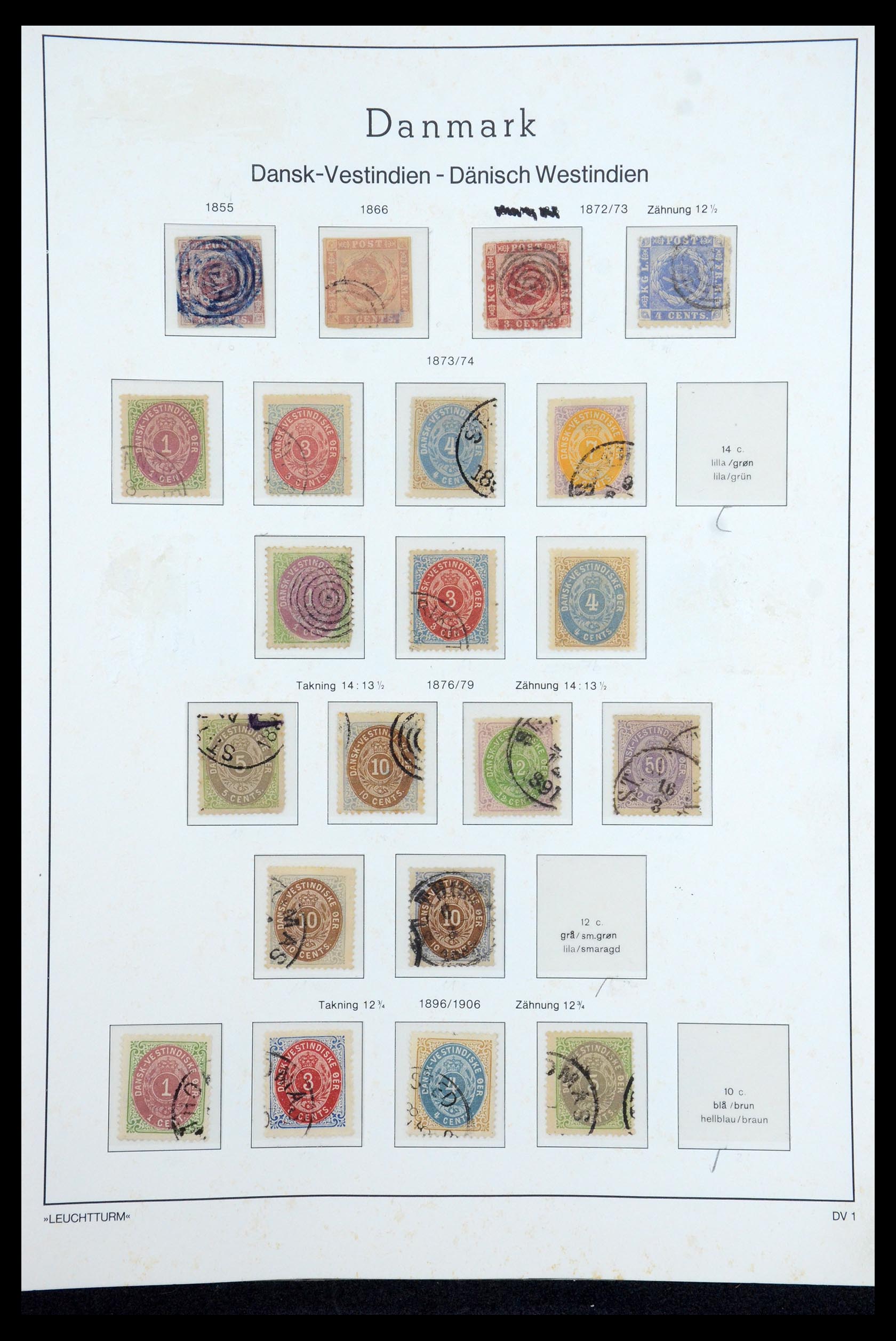35781 003 - Postzegelverzameling 35781 Deens West Indië 1855-1916.