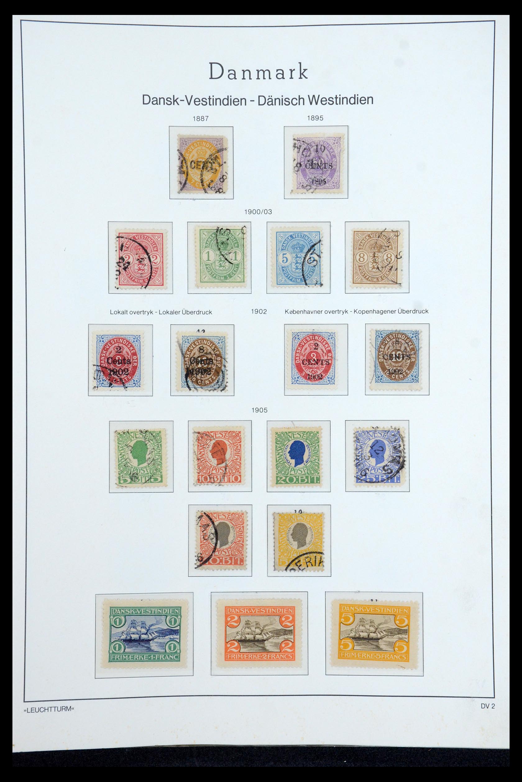 35781 004 - Postzegelverzameling 35781 Deens West Indië 1855-1916.