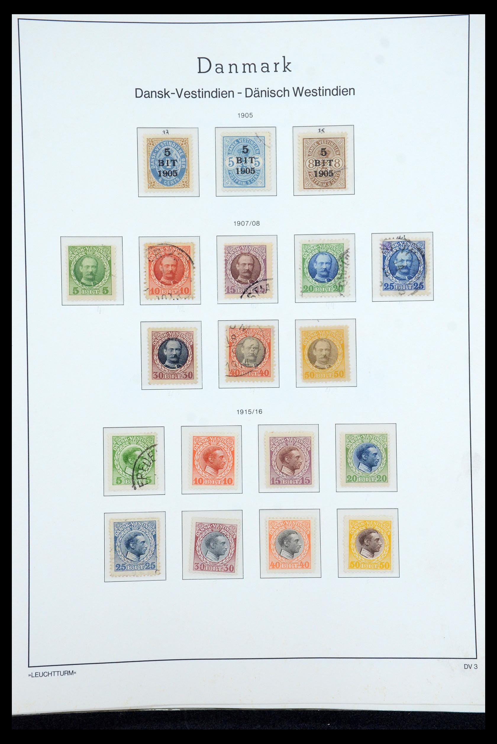 35781 005 - Postzegelverzameling 35781 Deens West Indië 1855-1916.