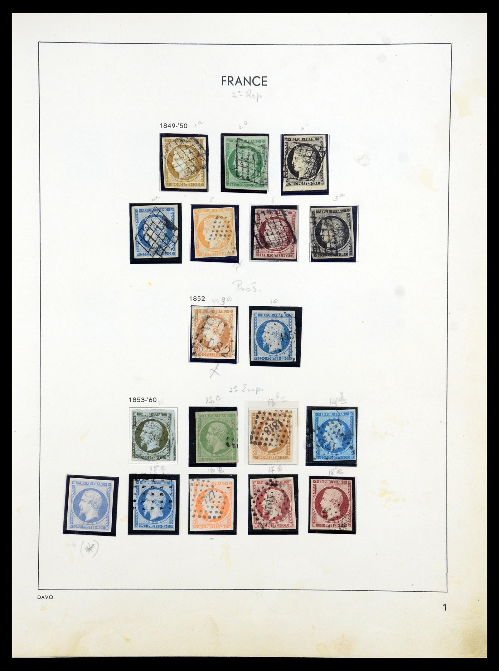 35783 001 - Postzegelverzameling 35783 Frankrijk 1849-1988.