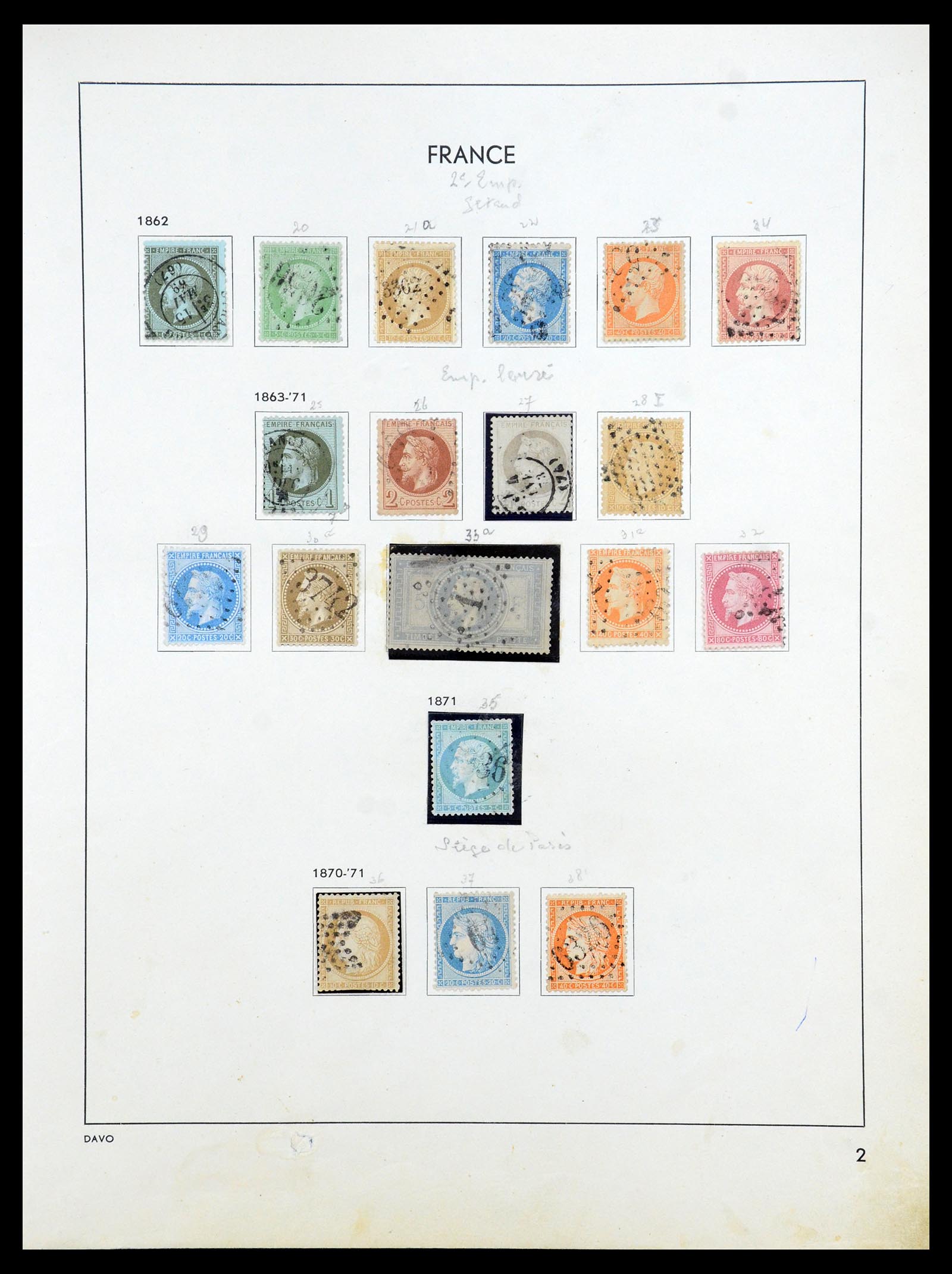 35783 002 - Postzegelverzameling 35783 Frankrijk 1849-1988.
