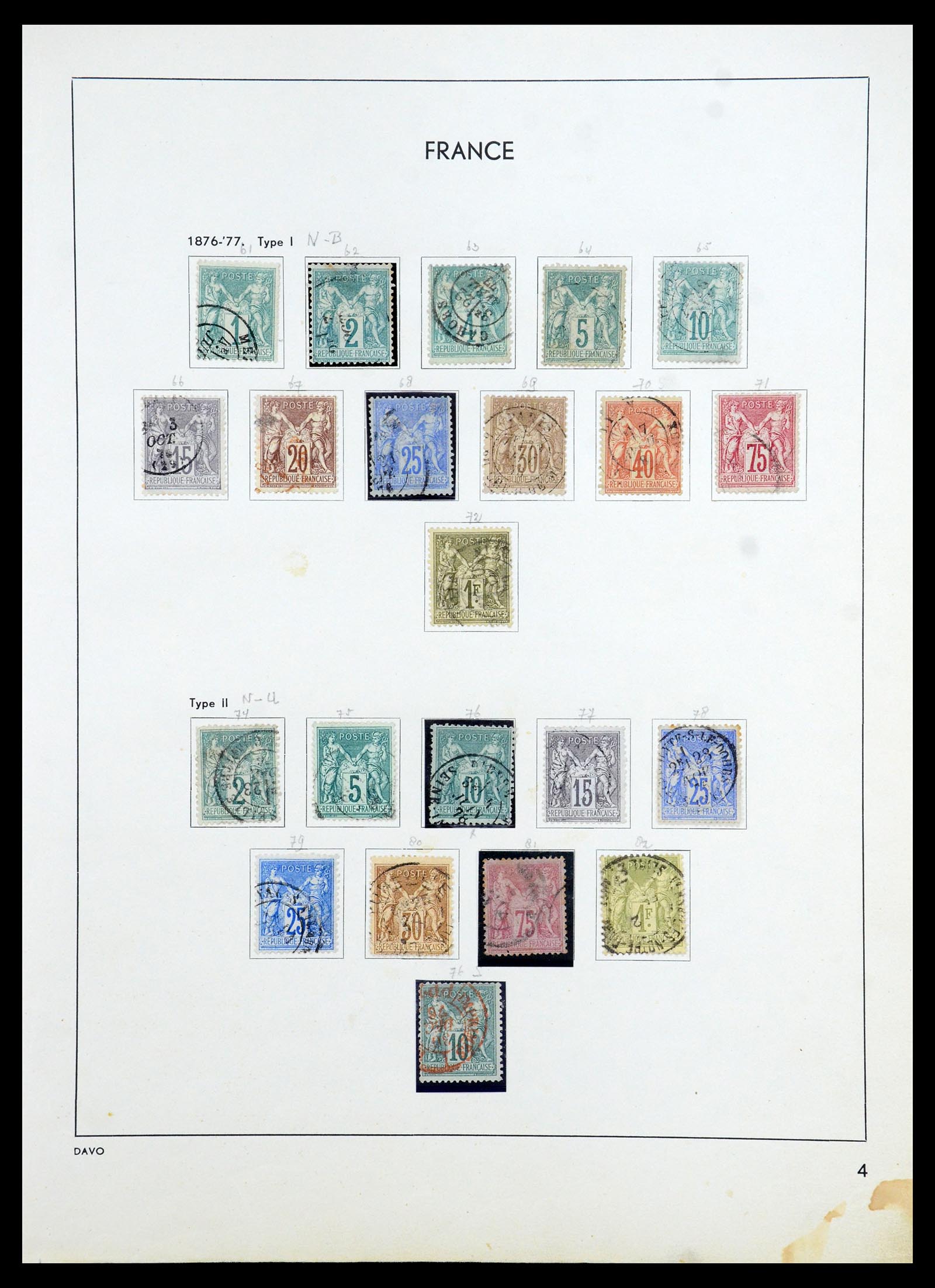35783 006 - Postzegelverzameling 35783 Frankrijk 1849-1988.
