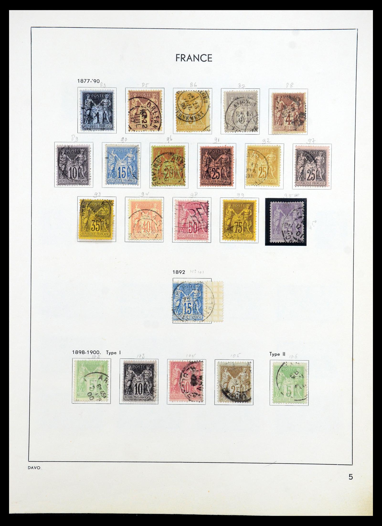 35783 009 - Postzegelverzameling 35783 Frankrijk 1849-1988.