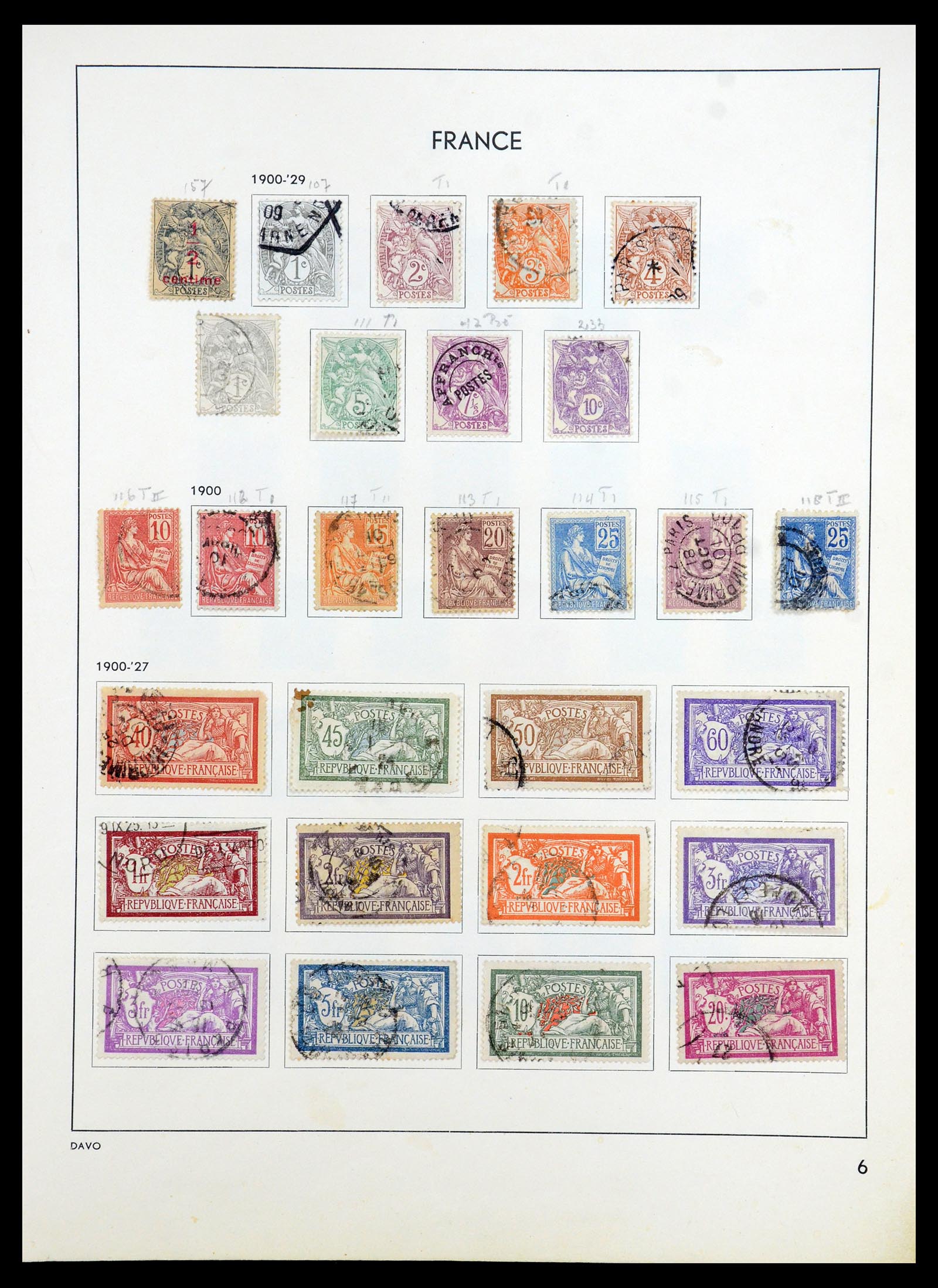 35783 010 - Postzegelverzameling 35783 Frankrijk 1849-1988.