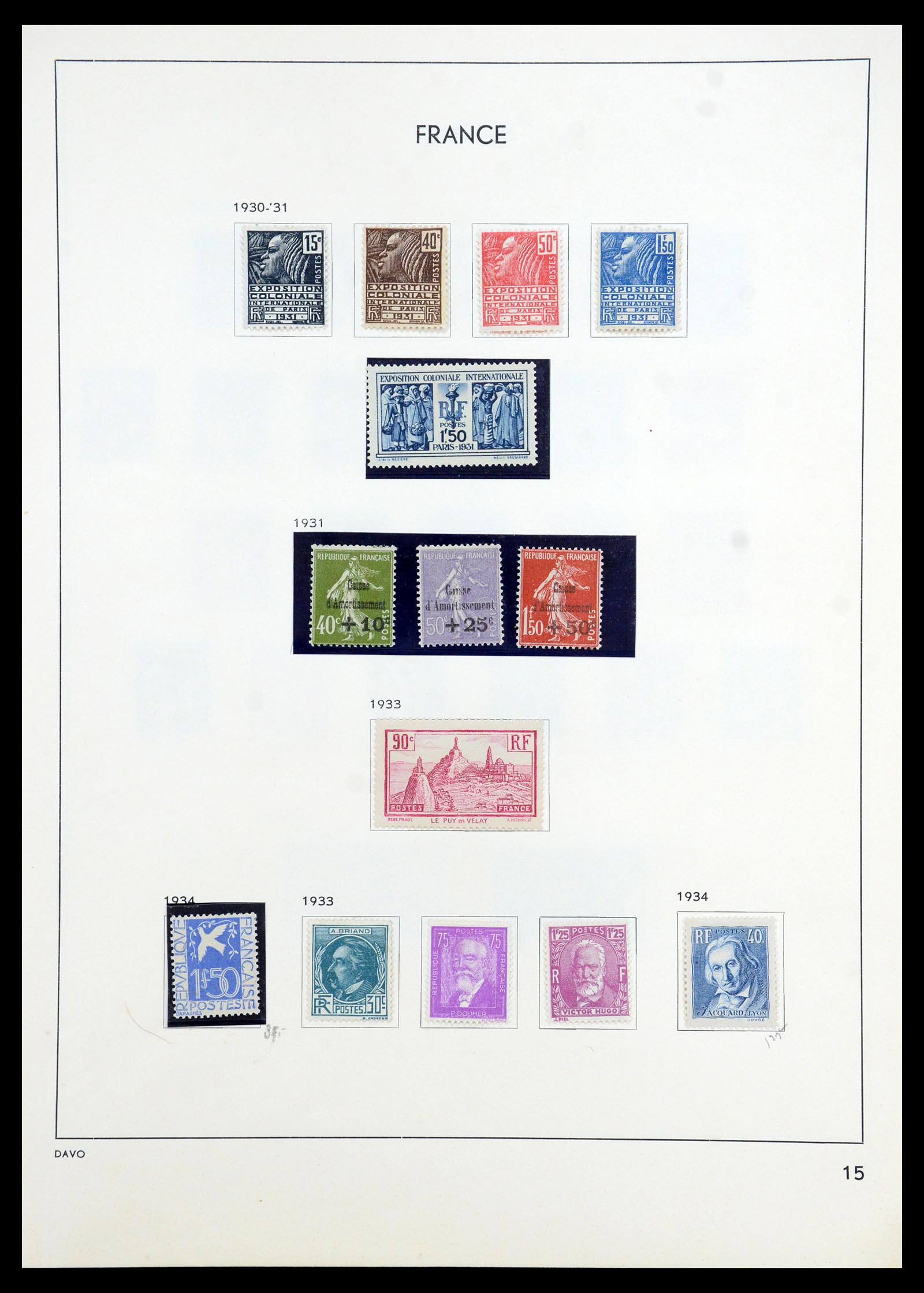 35783 019 - Postzegelverzameling 35783 Frankrijk 1849-1988.