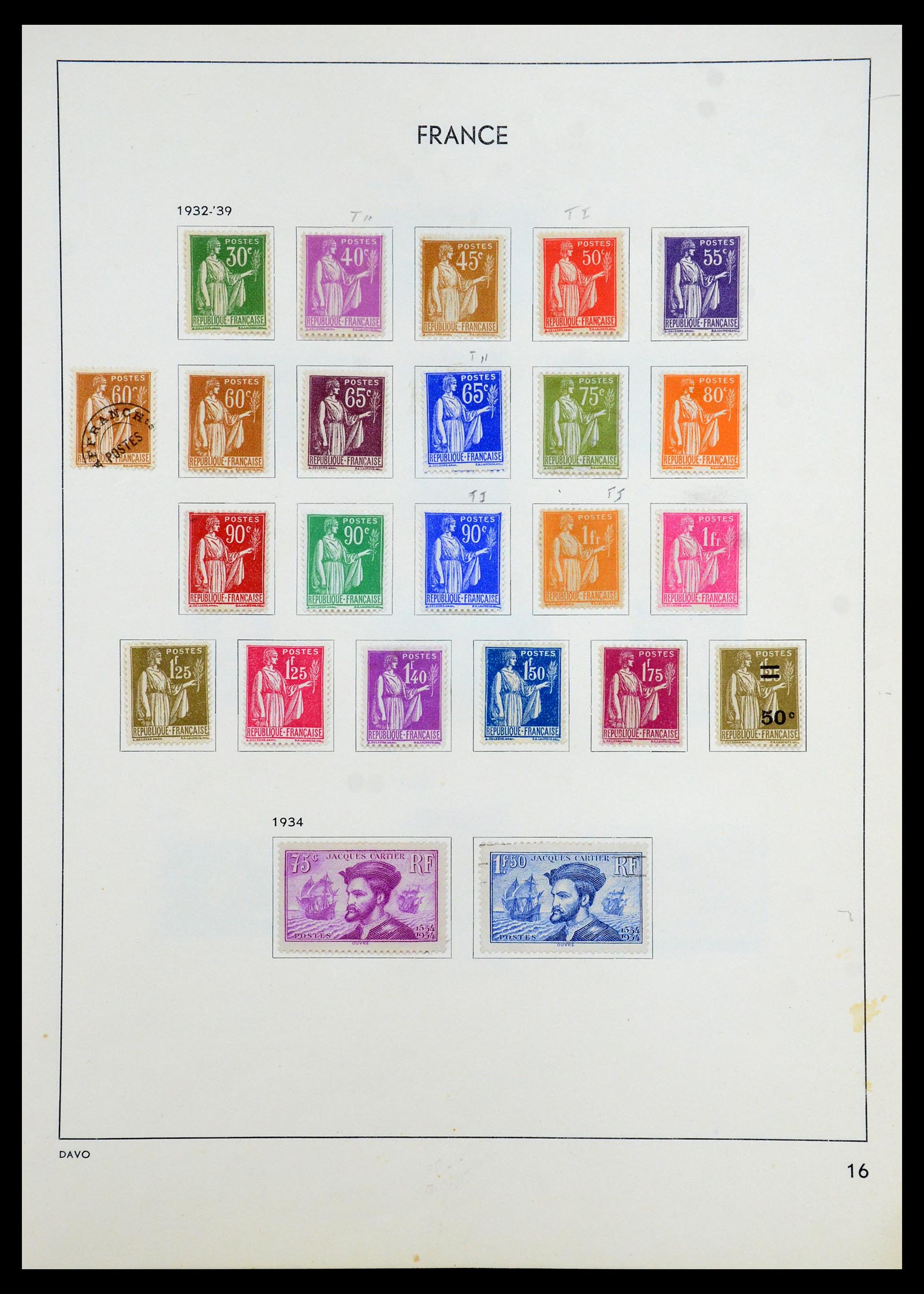 35783 020 - Postzegelverzameling 35783 Frankrijk 1849-1988.