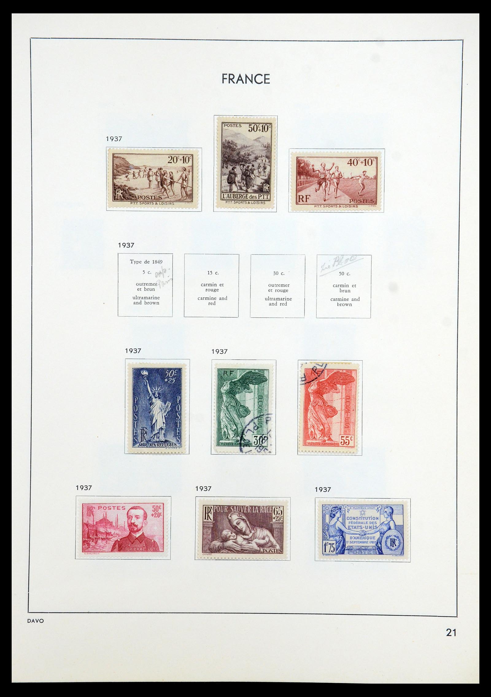 35783 025 - Postzegelverzameling 35783 Frankrijk 1849-1988.